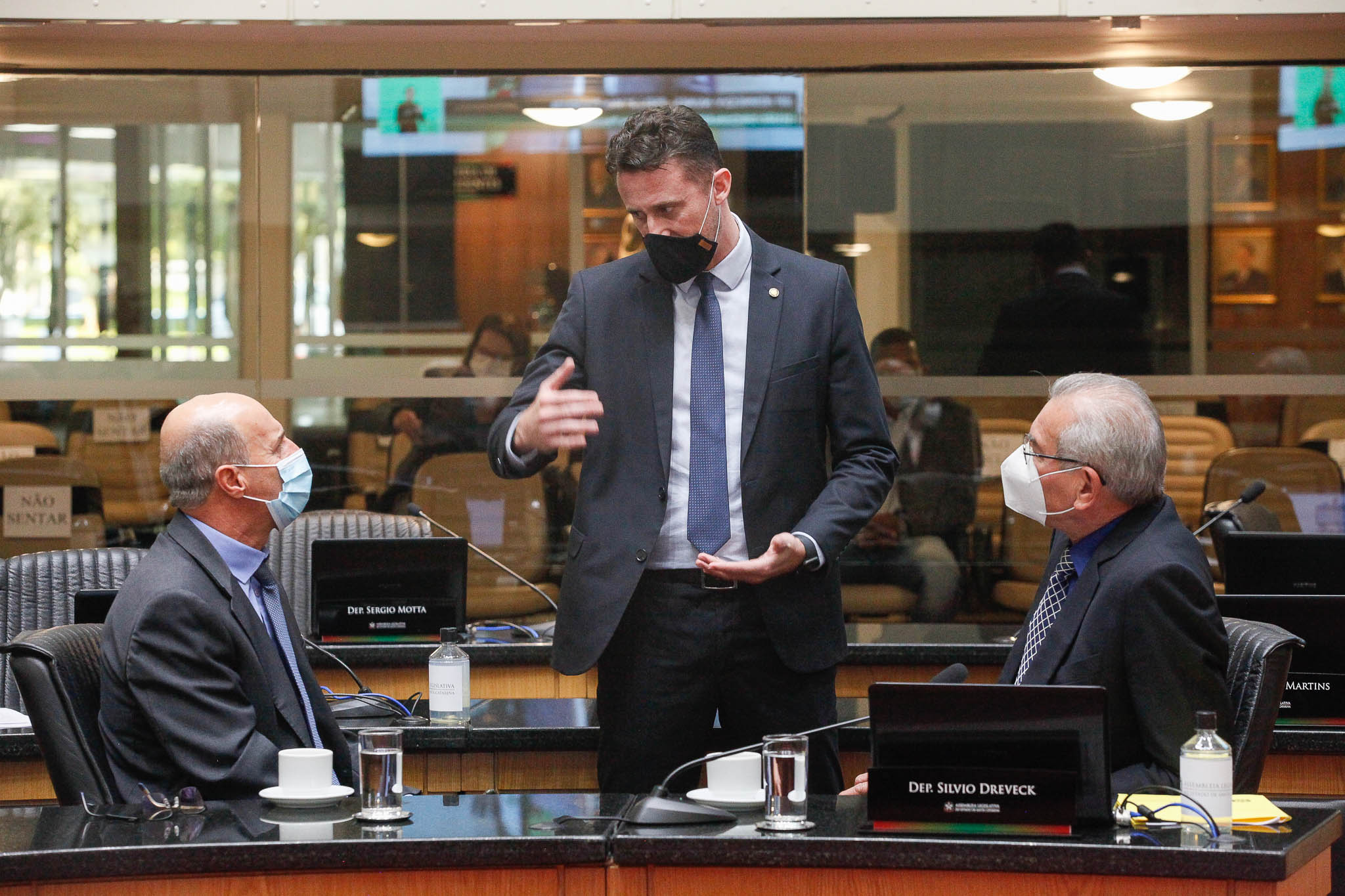 Deputado José Milton Scheffer (PP), Deputado Fernando Krelling (MDB), Deputado Silvio Dreveck (PP)