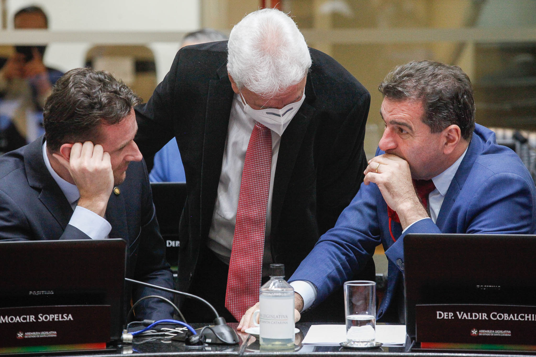 Deputado Fernando Krelling (MDB), Deputado Moacir Sopelsa (MDB), Deputado Valdir Cobalchini (MDB)