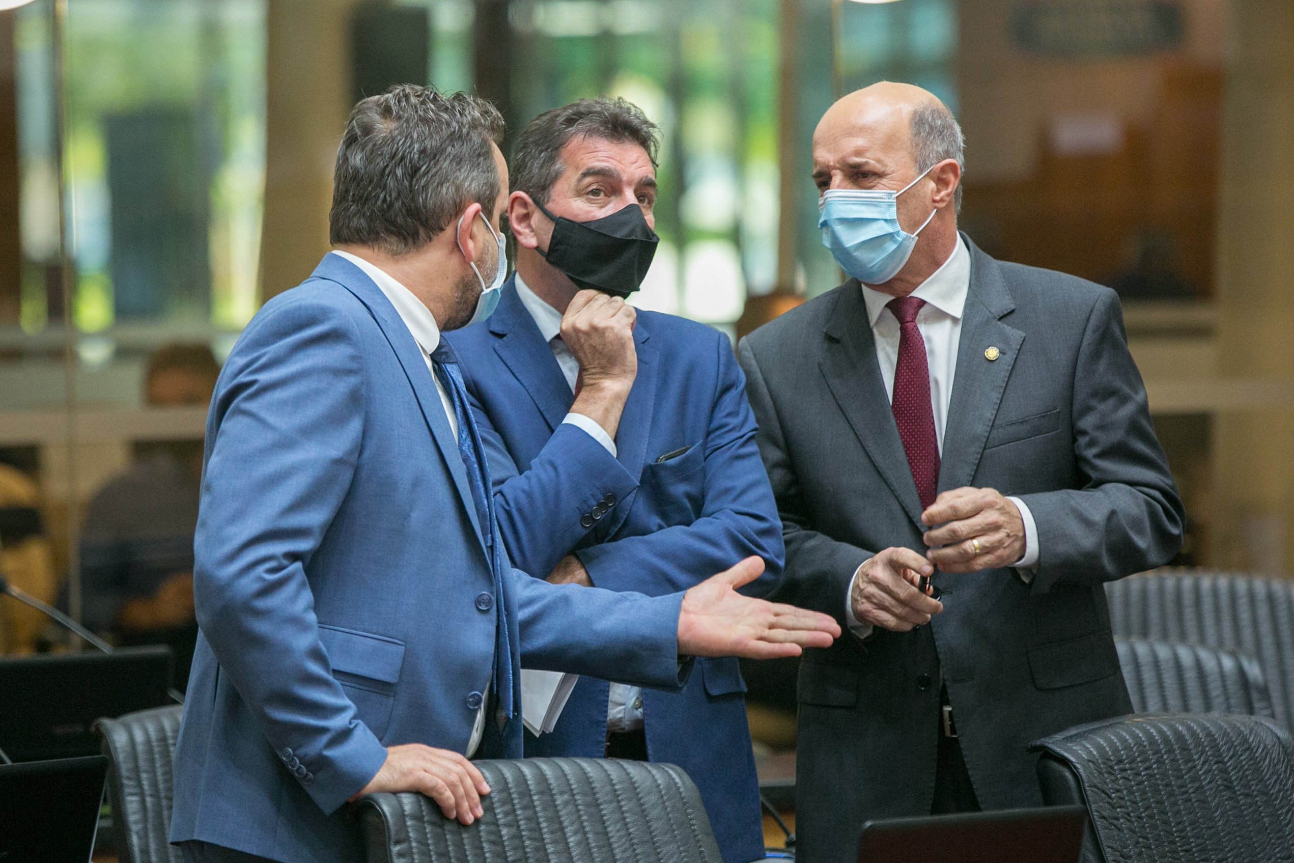 Deputado Jerry Comper (MDB), Deputado Valdir Cobalchini (MDB) e Deputado José Milton Scheffer (PP)