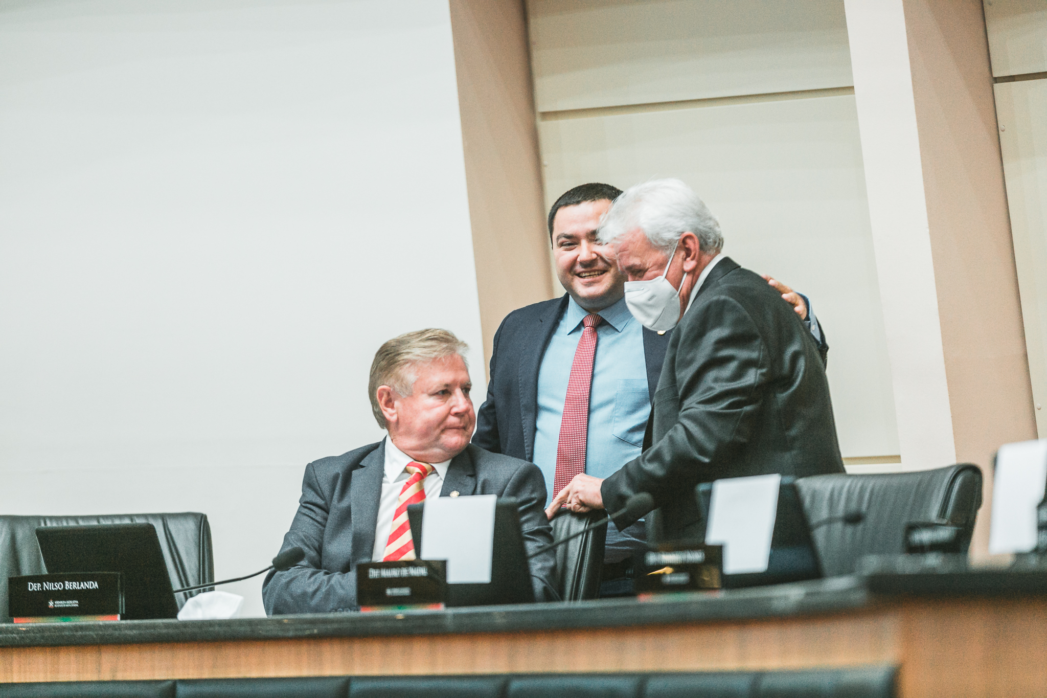 Deputado Ricardo Alba (PSL) - Deputado Nilso Berlanda (PL) - Deputado Moacir Sopelsa (MDB)