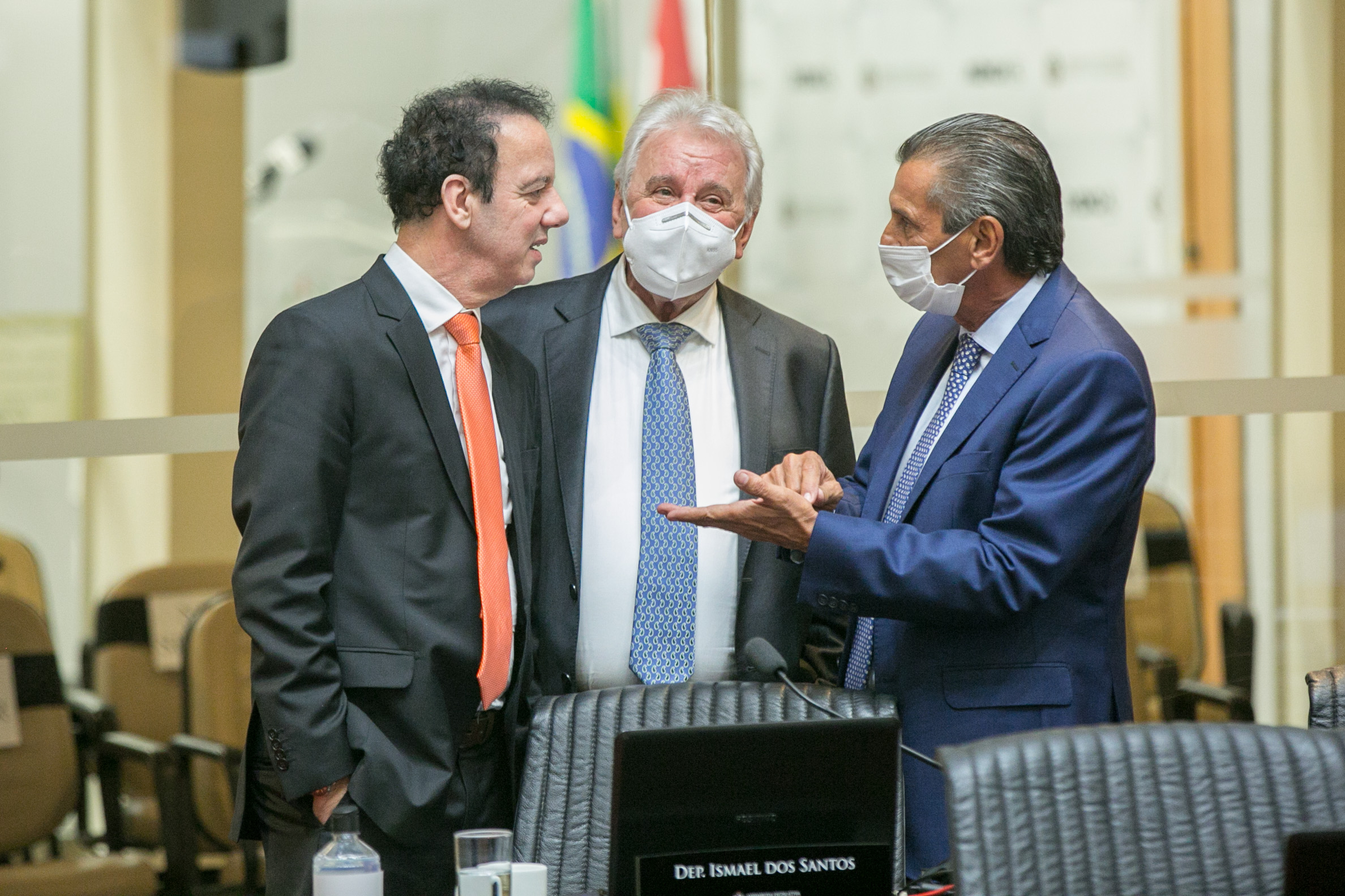 Deputado Ismael dos Santos (PSD), Deputado Moacir Sopelsa (MDB) e Deputado Julio Garcia (PSD)