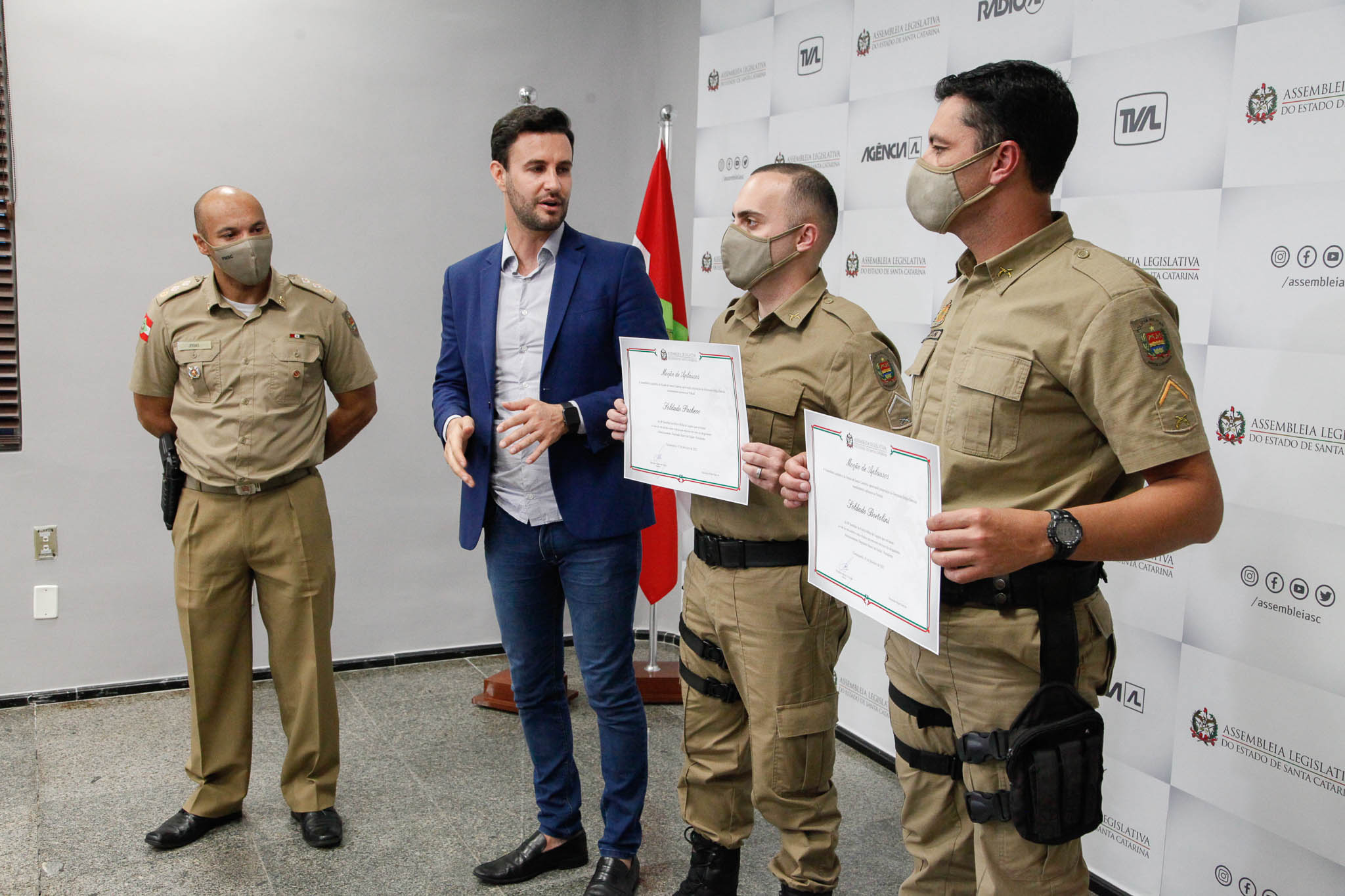 Deputado Felipe Estevão (PSL), Soldado Pacheco, Soldado Bortolini