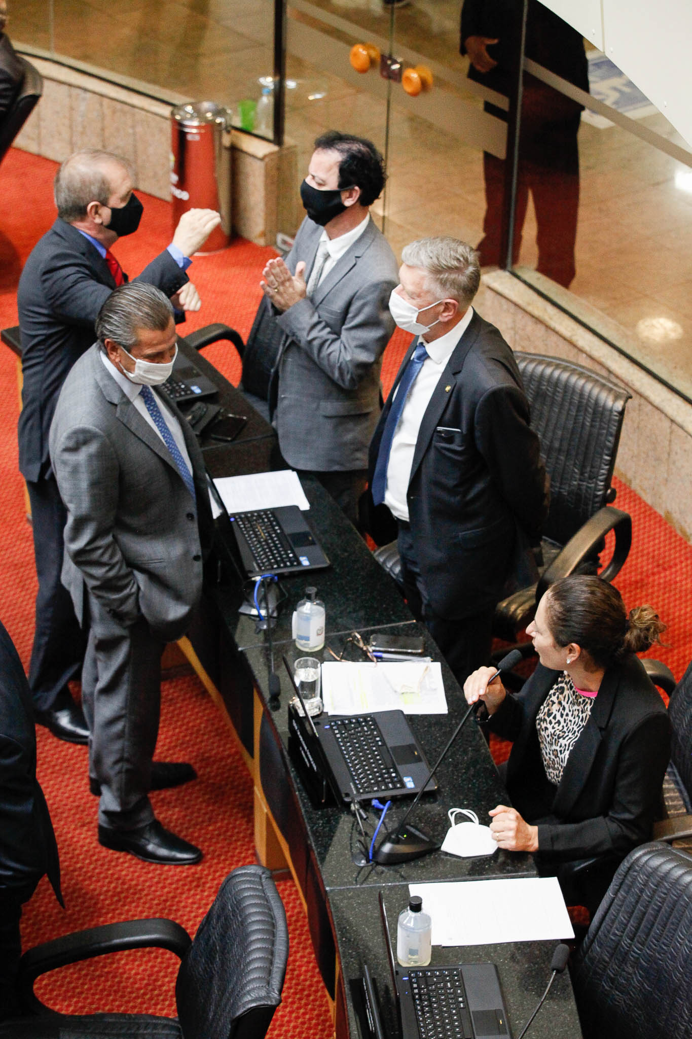 Deputado Maurício Eskudlark (PL), Deputado Ismael Santos (PSD), Deputado Milton Hobus (PSD), Deputada Marlene Fengler (PSD, Deputado Júlio Garcia (PSD)