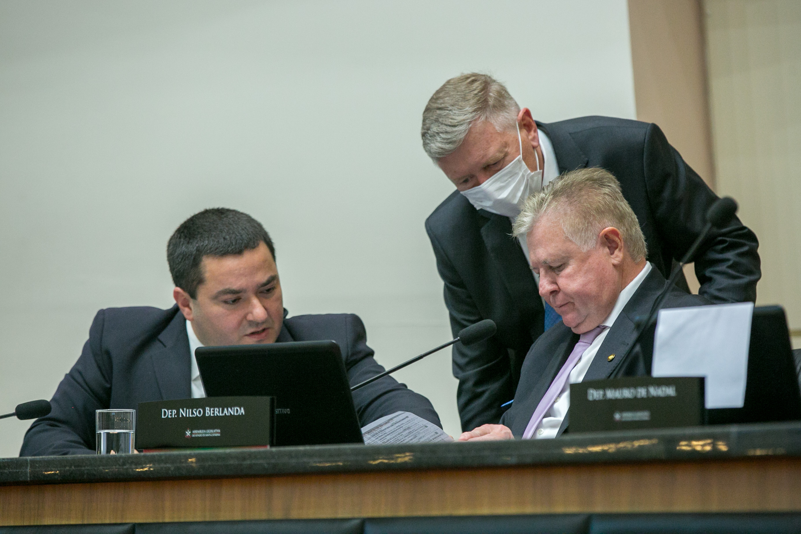 Deputado Ricardo Alba (PSL), Deputado Milton Hobus (PSD) e Deputado Nilso Berlanda (PL)