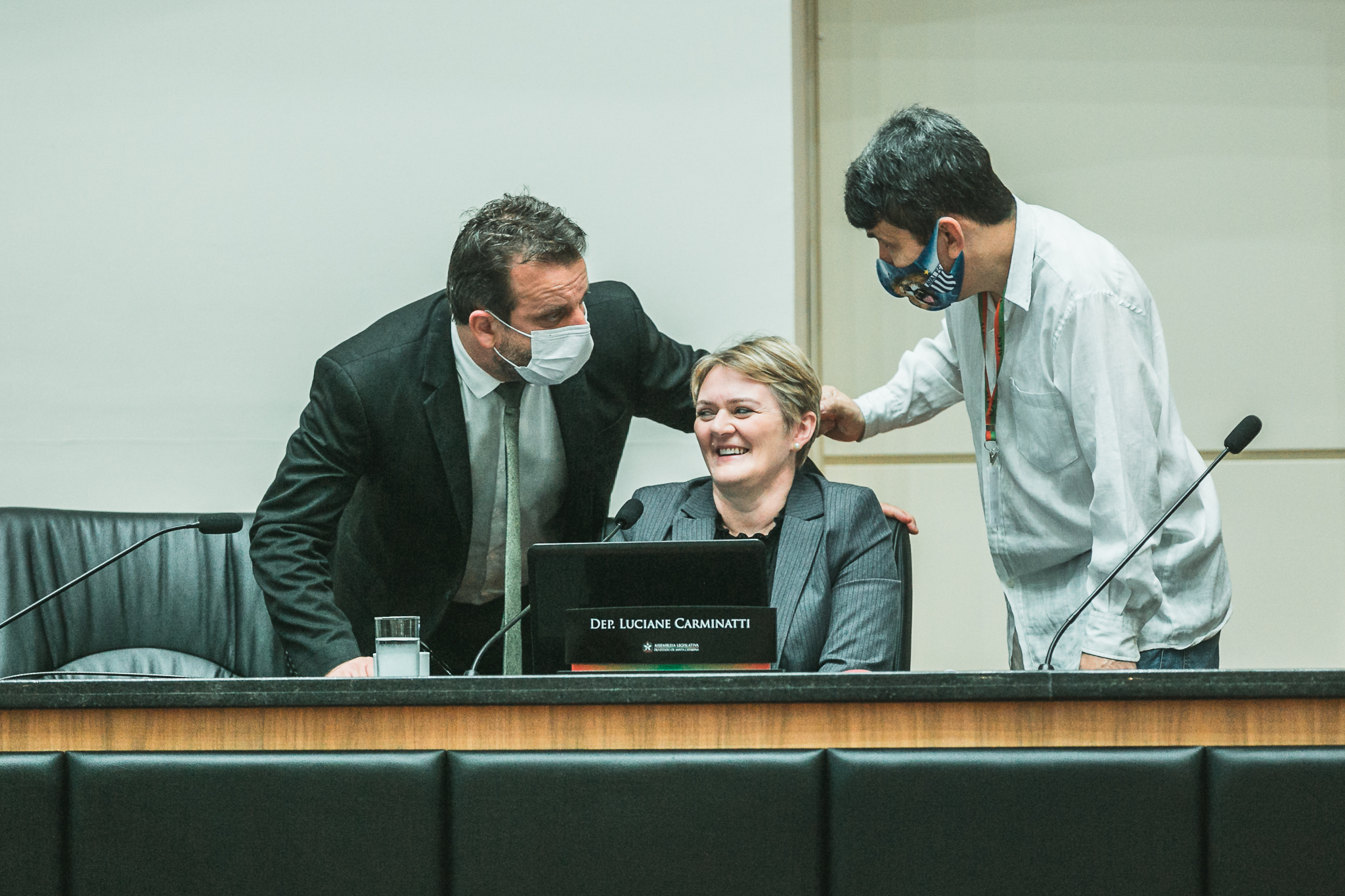 Deputada Luciane Carminatti (PT) - Deputado Jerry Comper (MDB)