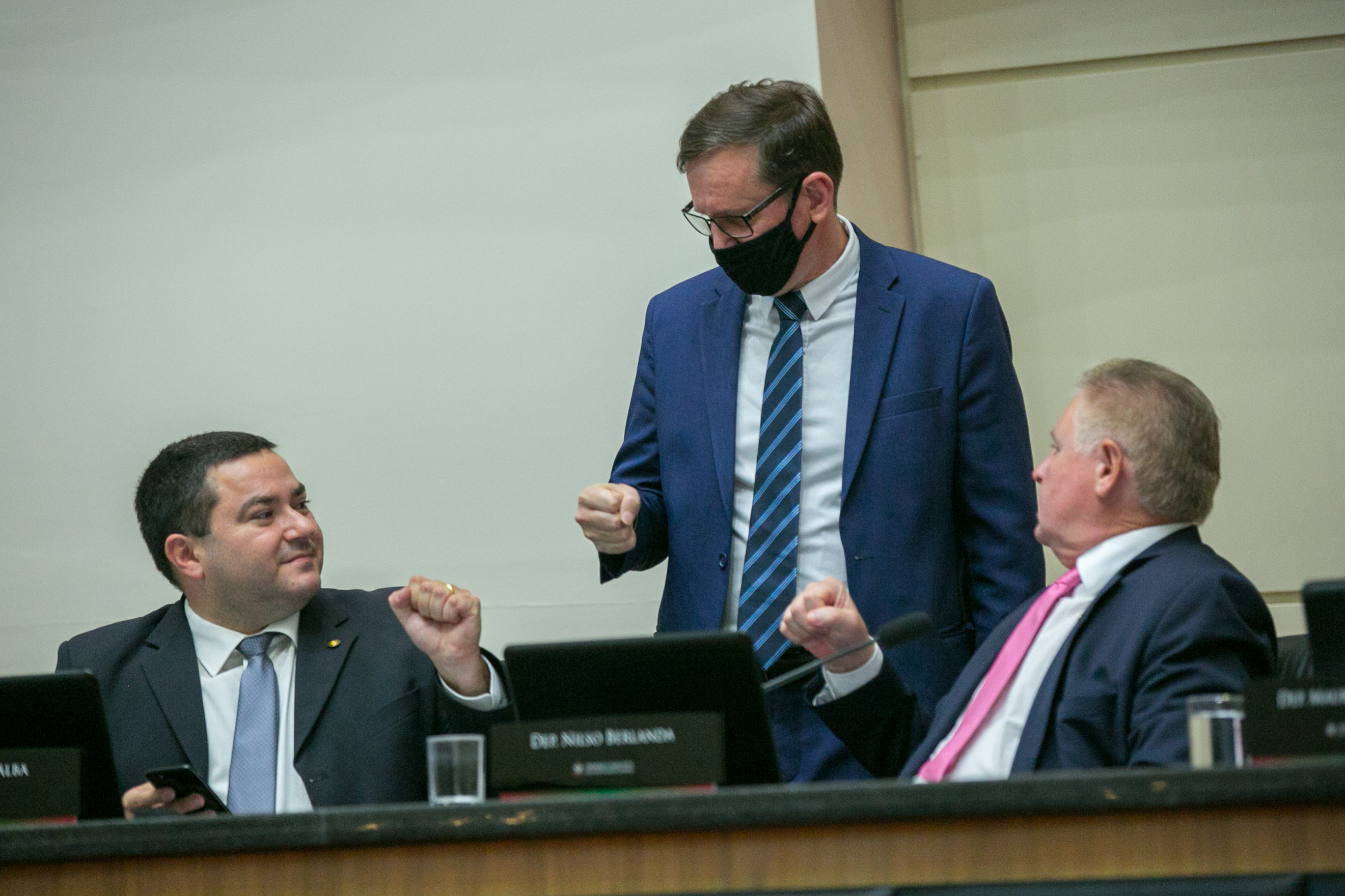 Deputado Ricardo Alba (PSL), Deputado Jair Miotto (PSC) e Deputado Nilso Berlanda (PL)