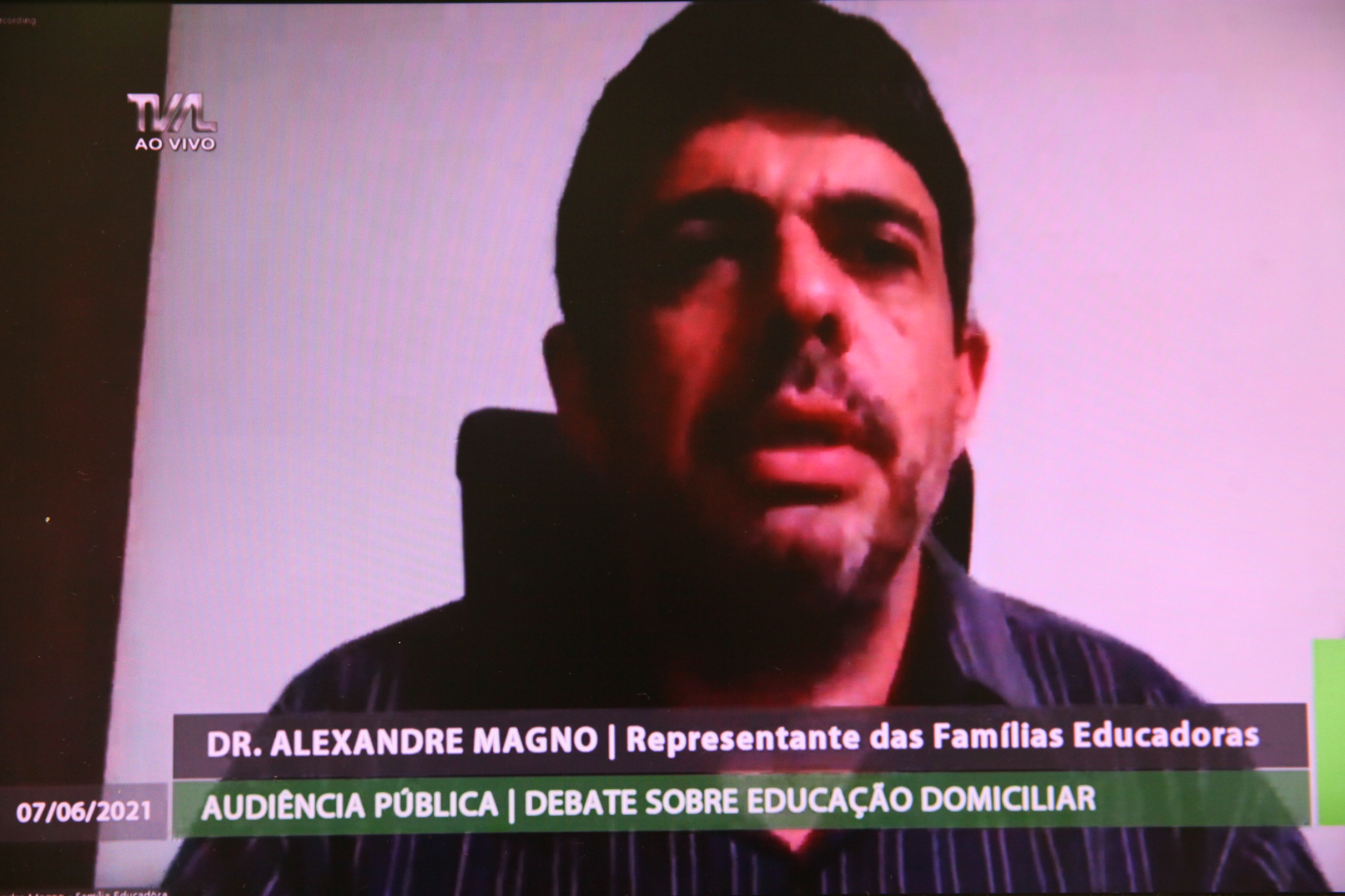 Audiência Pública Virtual - Previsão de Educação Domiciliar _ Alexandre Magno (representante das famílias educadoras)