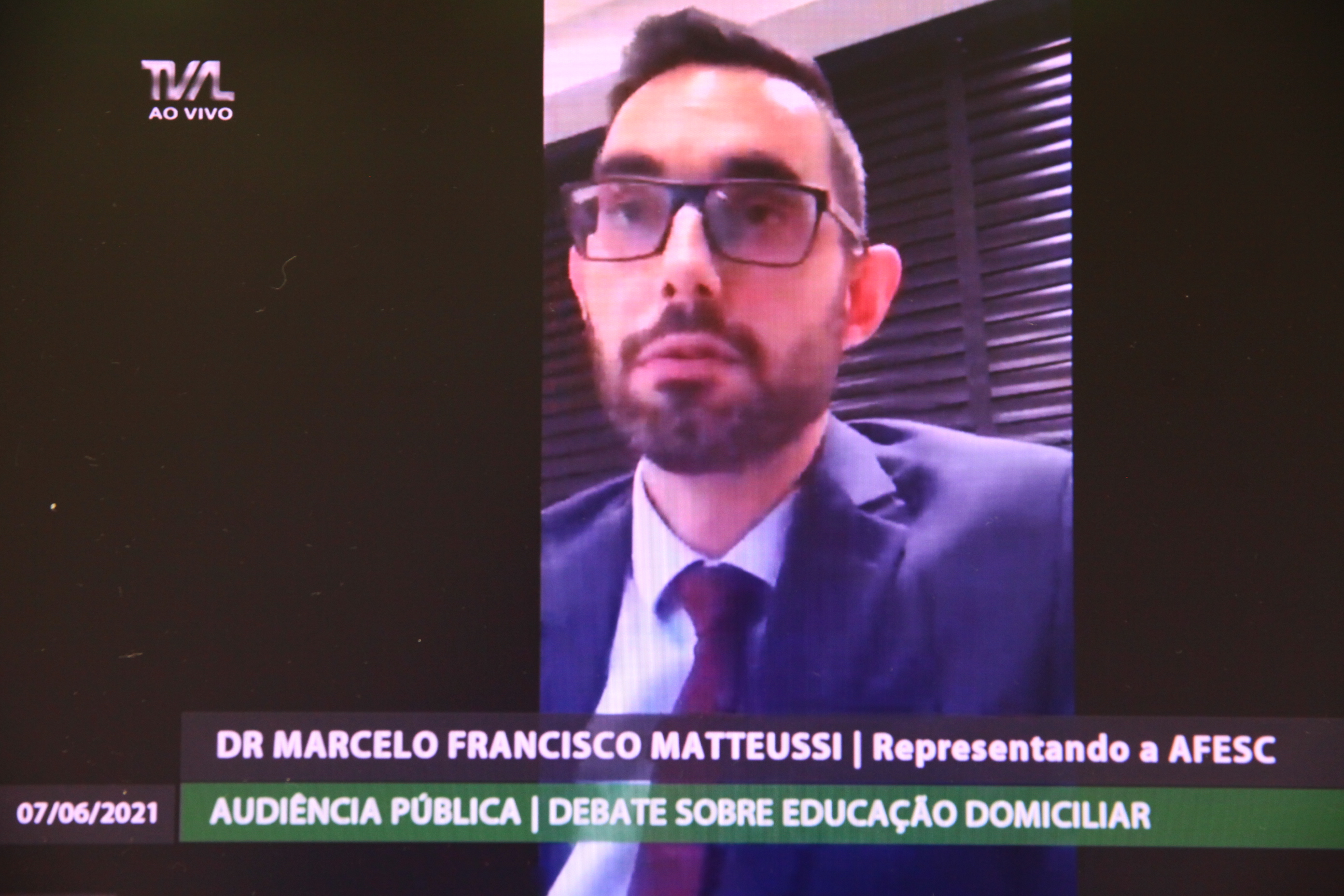 Audiência Pública Virtual - Previsão de Educação Domiciliar - Dr. Marcelo Francisco Matteussi (AFESC)