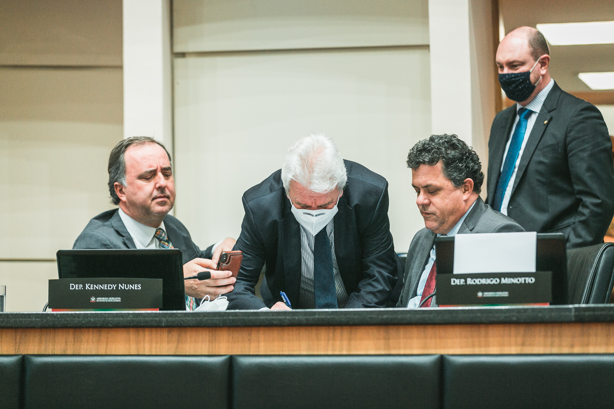Deputado Kennedy Nunes (PSD) - Deputado Ivan Natz (PL) - Deputado Moacir Sopelsa (MDB)