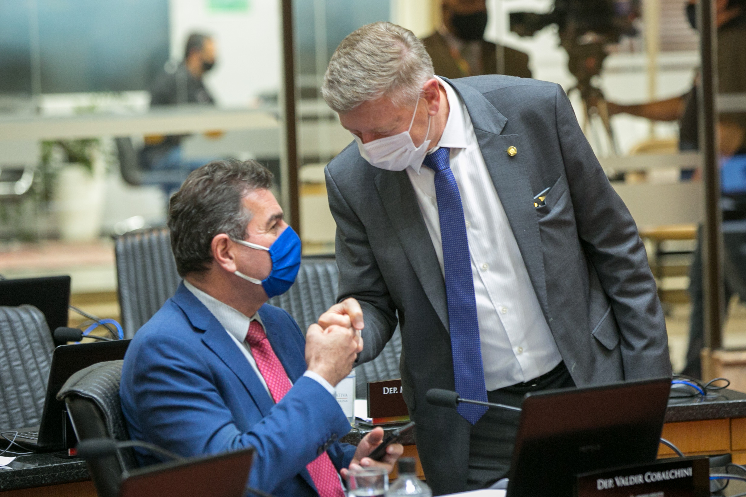 Deputado Valdir Cobalchini (MDB) e Deputado Milton Hobus (PSD)