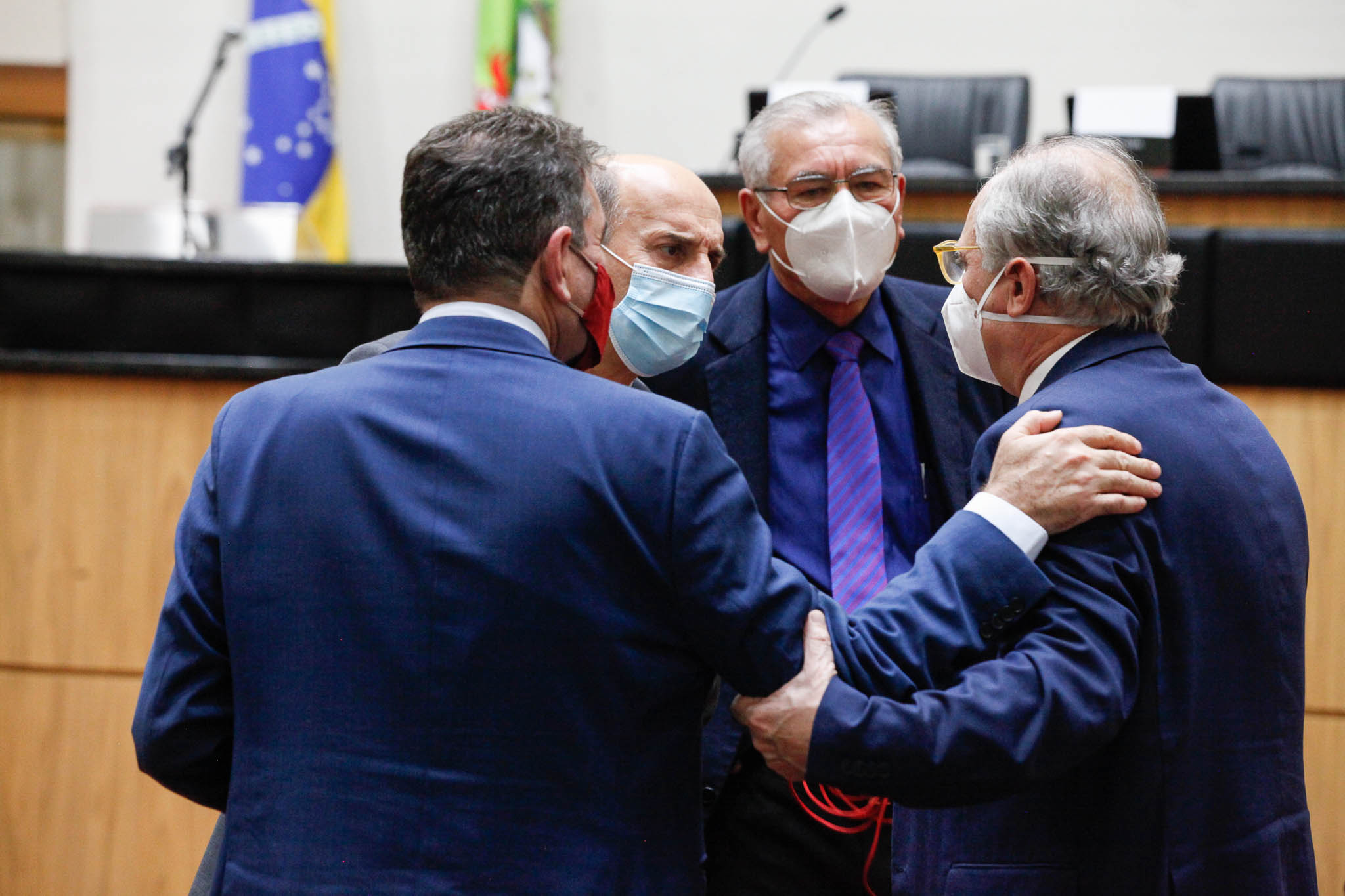 Deputado Milton Scheffer (PP), Deputado Silvio Dreveck (PP), Deputado Vicente Caropreso (PSDB), Deputado Valdir Cobalchini (MDB)