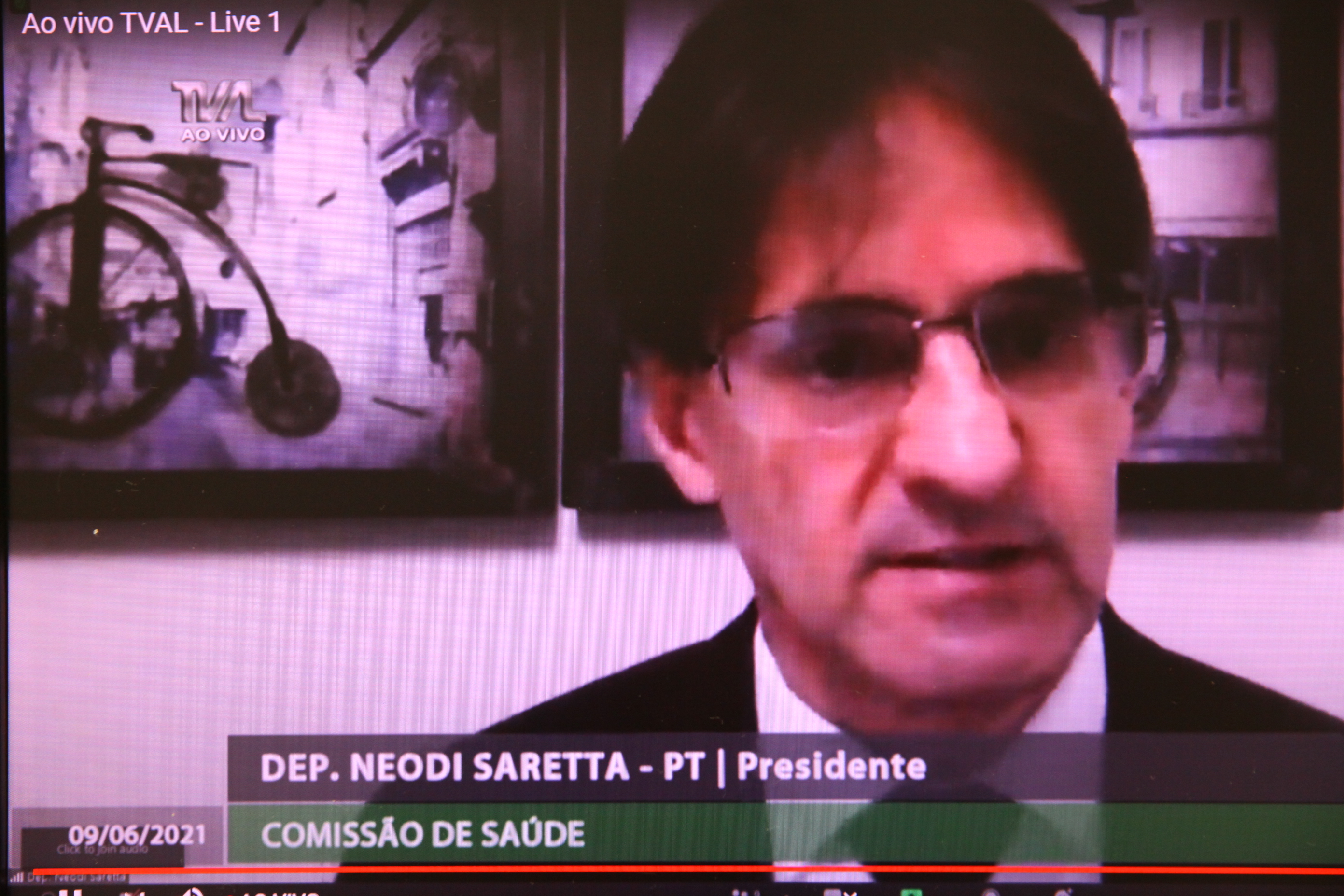 Comissão de Saúde - A situação atual no combate à pandemia do Covid-19 e a compra de insumos - Deputado Neodi Saretta (PT).