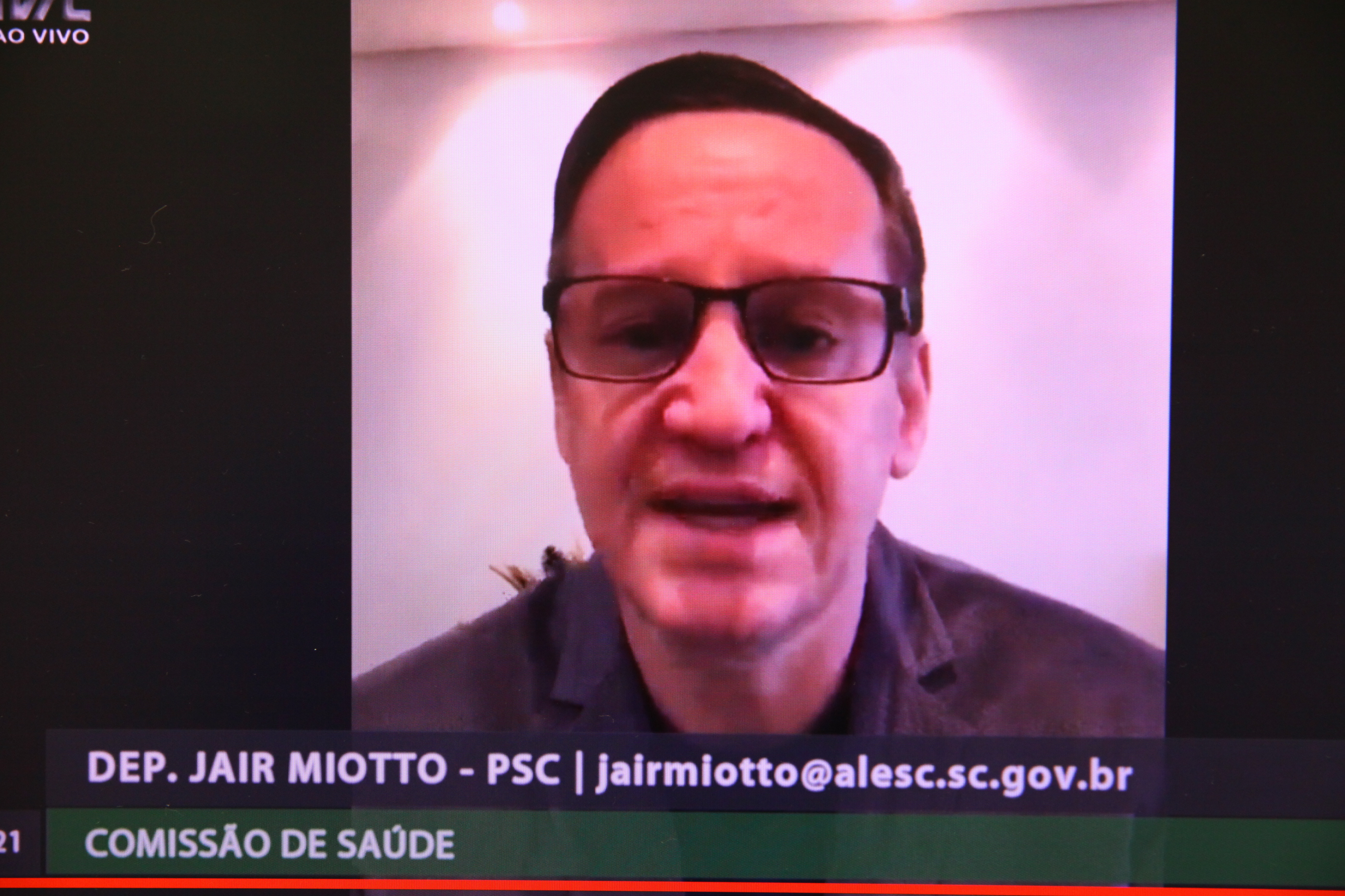 Comissão de Saúde - A situação atual no combate à pandemia do Covid-19 e a compra de insumos - Deputado Jair Miotto (PSC).