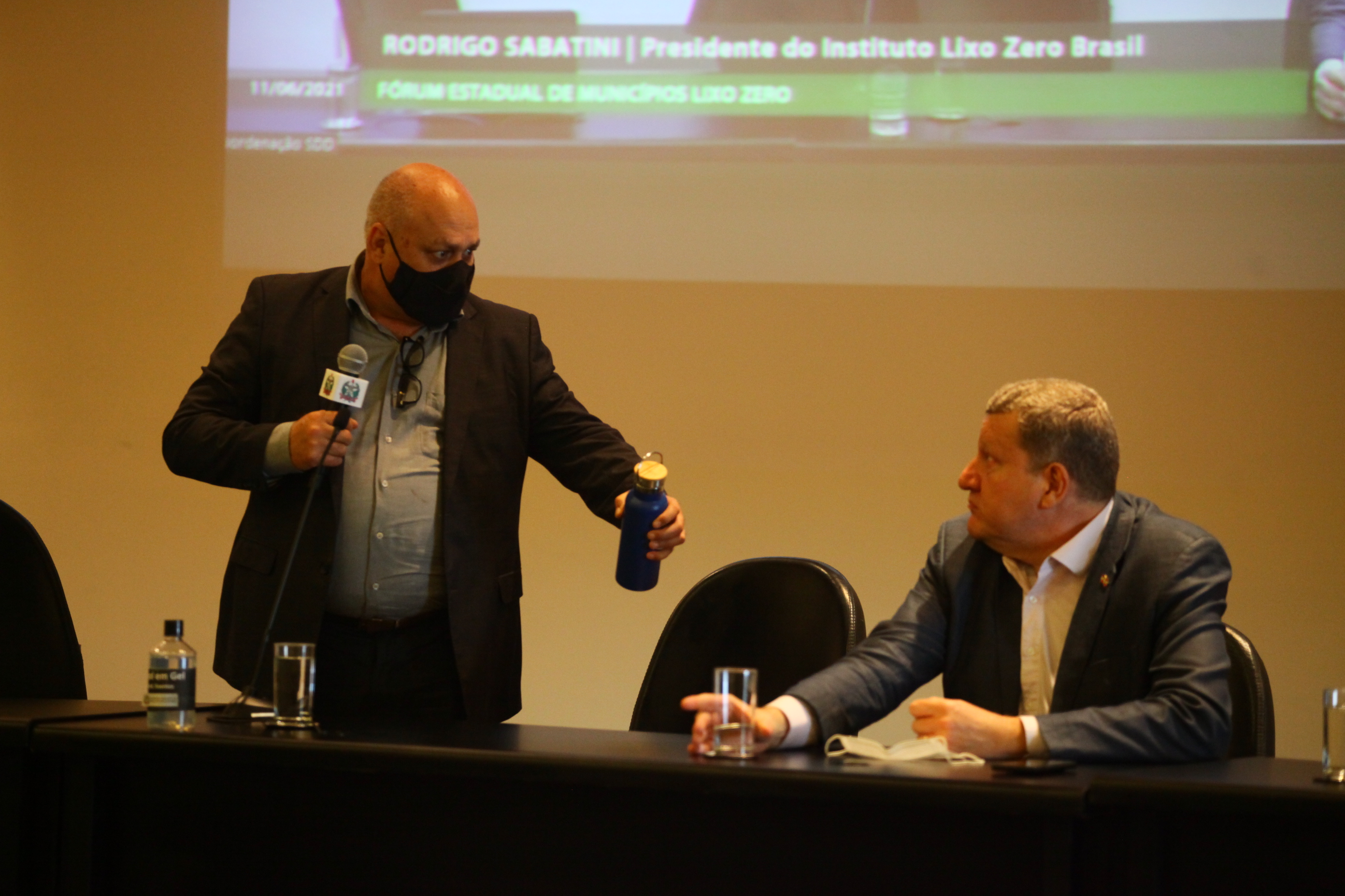 Fórum Estadual Municípios Lixo Zero.Rodrigo Sabatini (presidente do Instituto Lixo Zero e Luciano Buligon