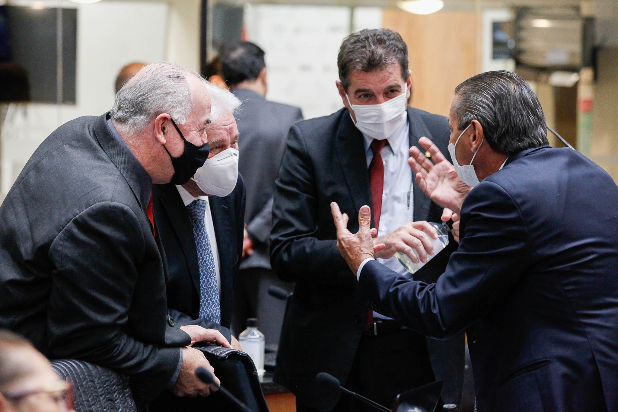 Deputado Romildo Titon (MDB),, Deputado Moacir Sopelsa (MDB), Deputado Valdir Cobalchini (MDB), Deputado Júlio Garcia (PSD)
