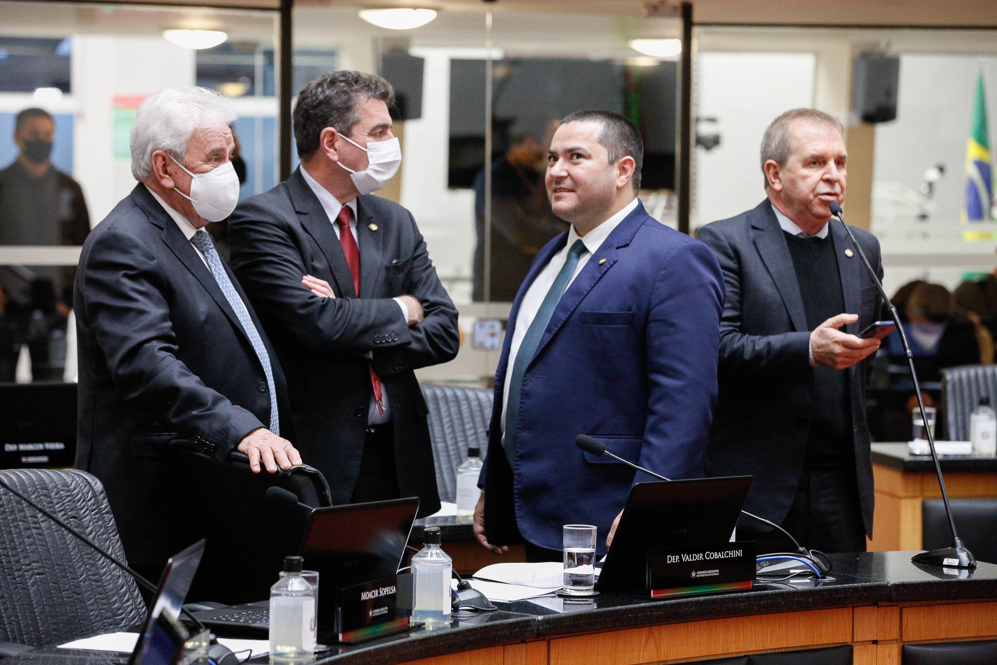 Deputado Moacir Sopelsa (MDB), Deputado Valdir Cobalchini (MDB), Deputado Ricardo Alba (PSL)