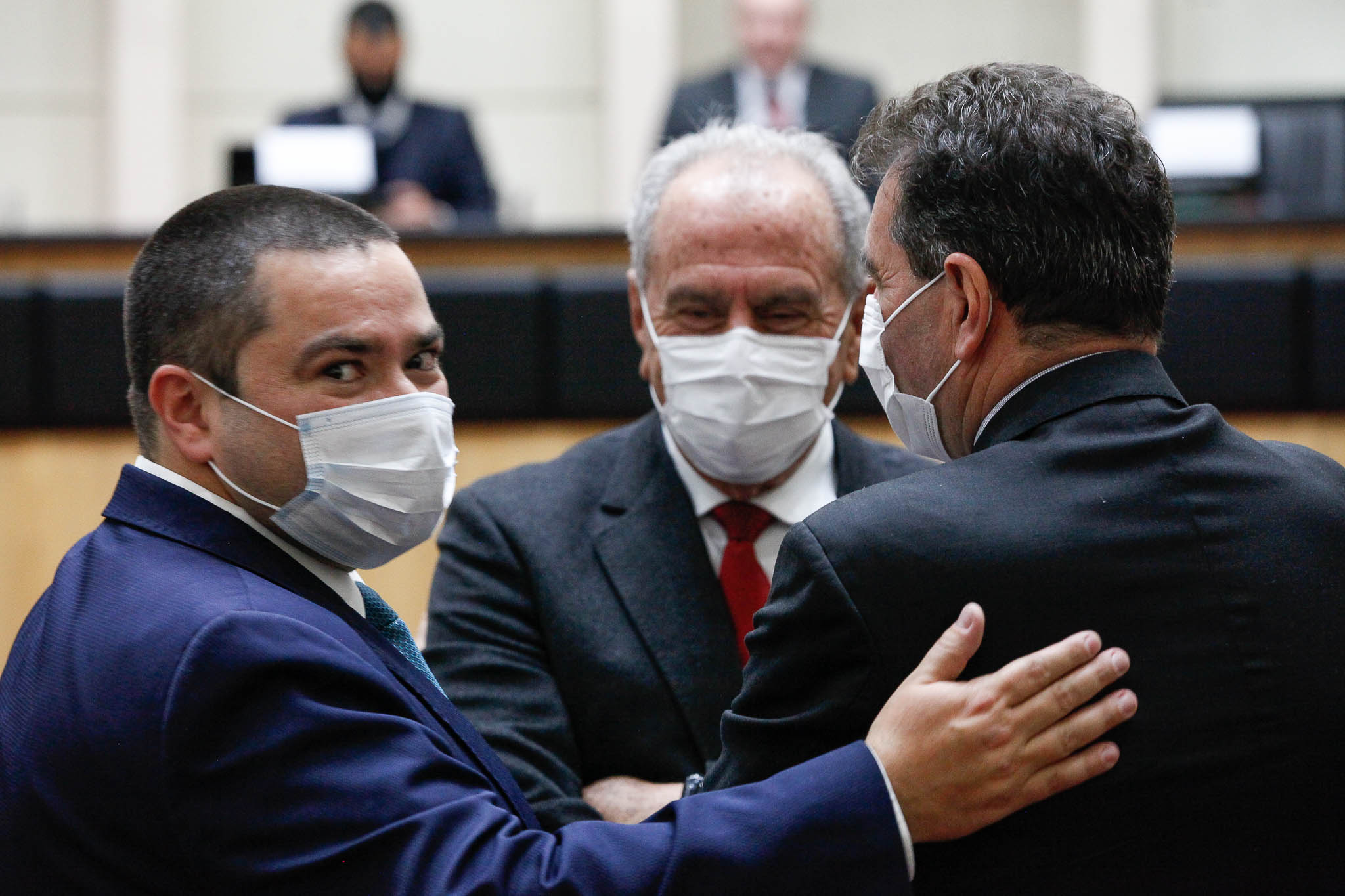 Deputado Ricardo Alba (PSL), Deputado Nazareno Martins (PSB), Deputado Valdir Cobalchini (MDB)