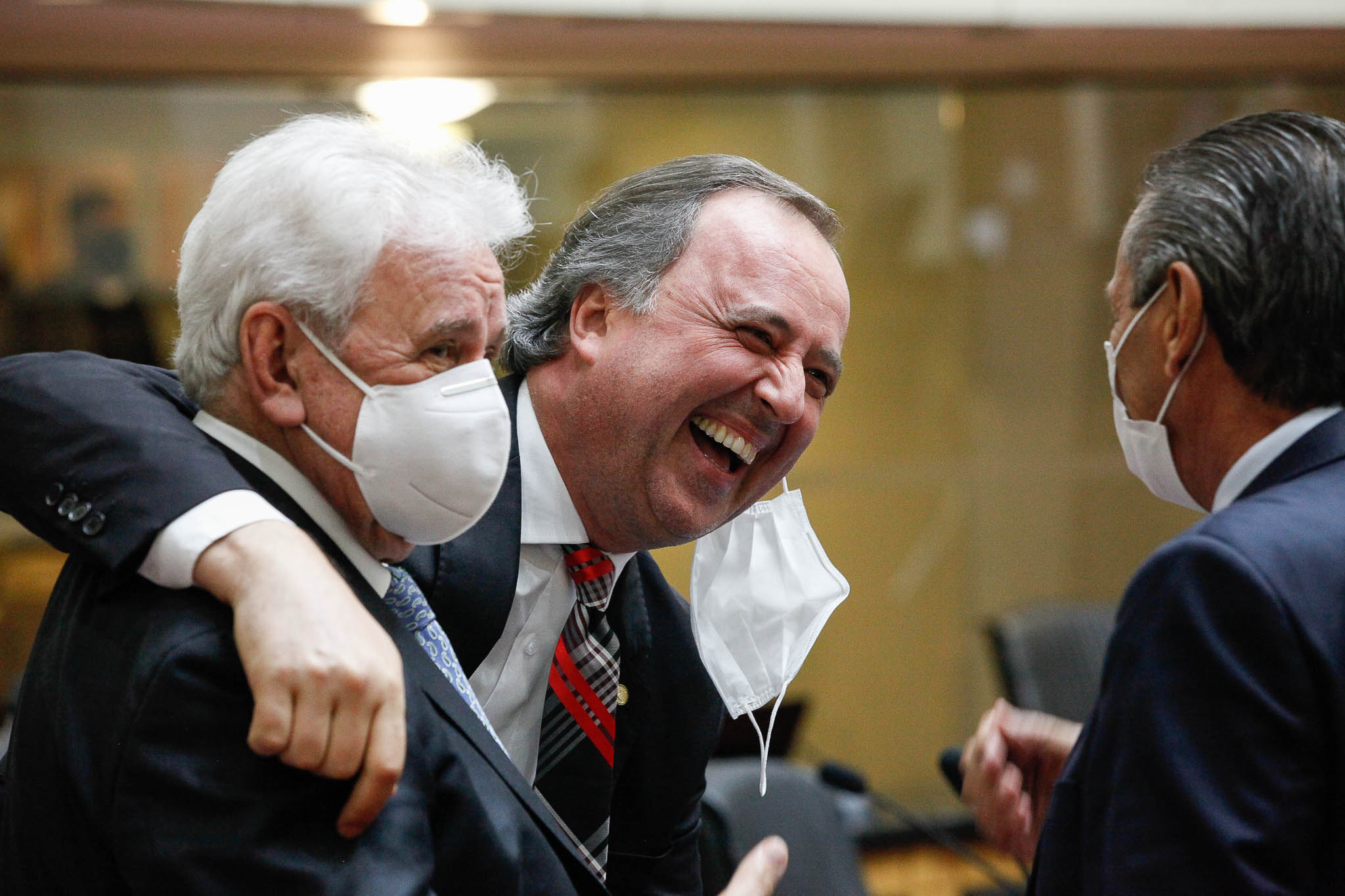 Deputado Moacir Sopelsa (MDB), Deputado Kennedy Nunes (PTB), Deputado Júlio Garcia (PSD)