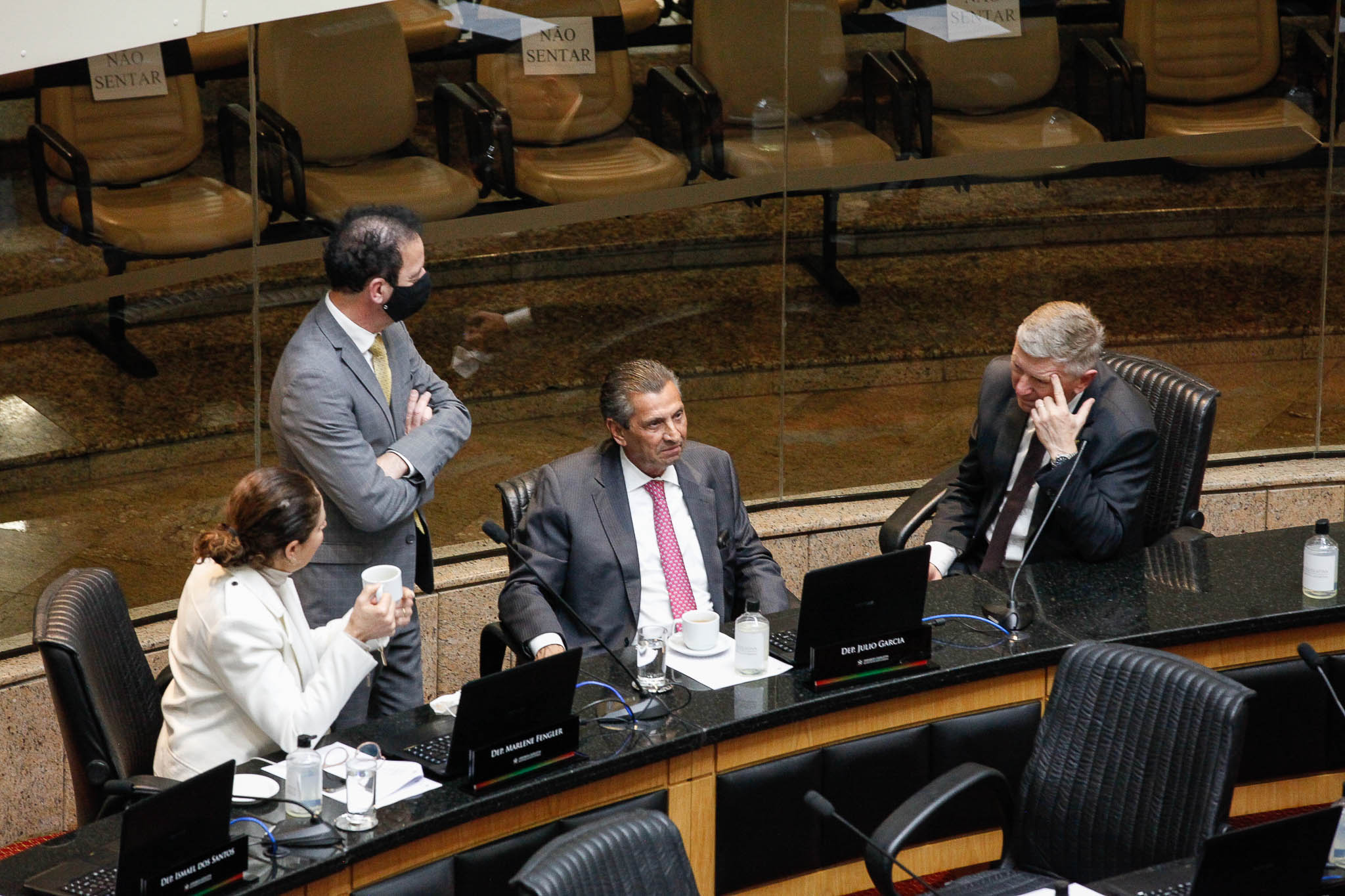 Deputada Marlene Fengler (PSD), Deputado Ismael Santos (PSD), Deputado Júlio Garcia (PSD), Deputado Milton Hobus (PSD)
