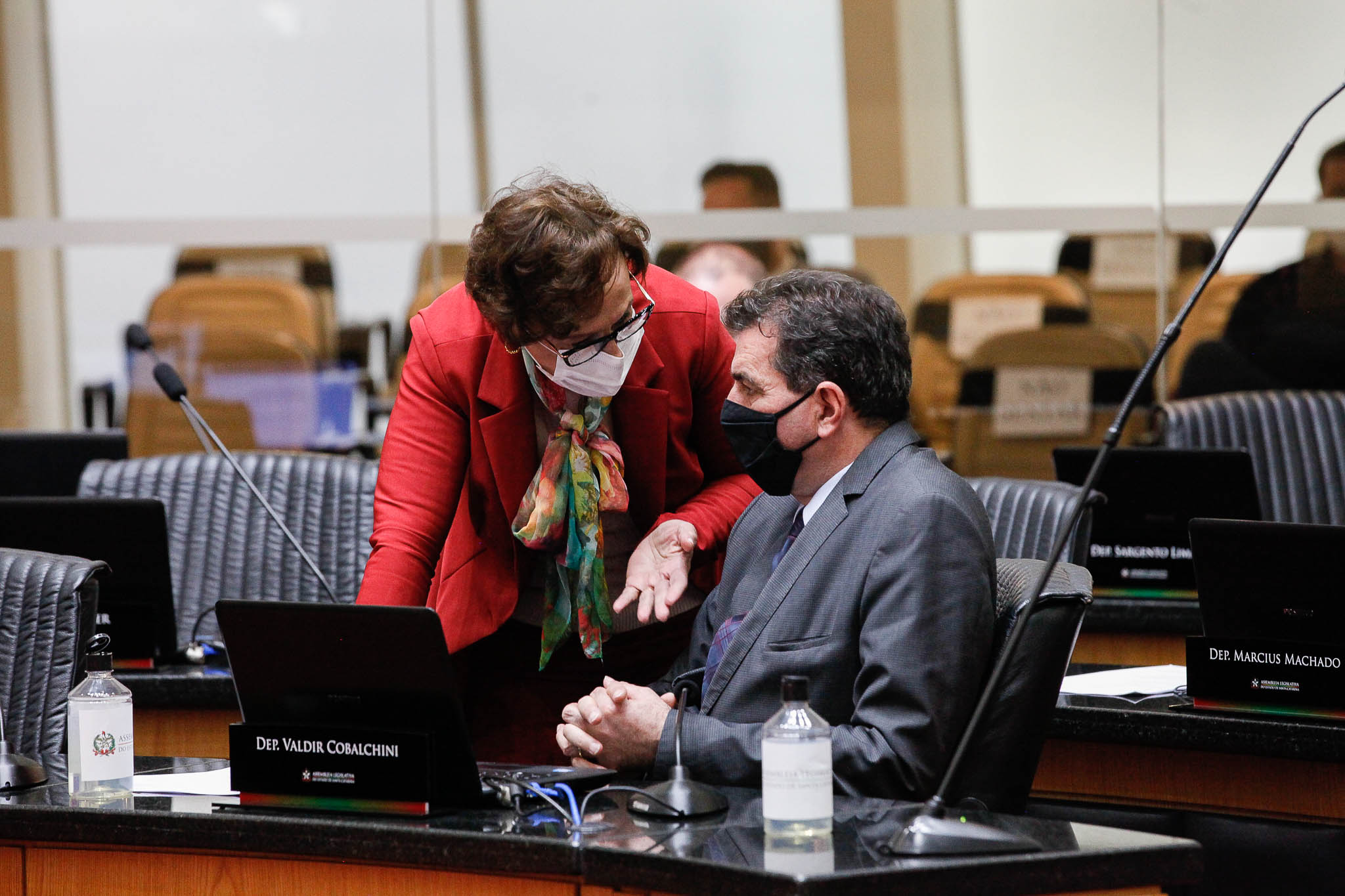 Deputada Dirce Heiderscheidt (MDB), Deputado Valdir Cobalchini (MDB)