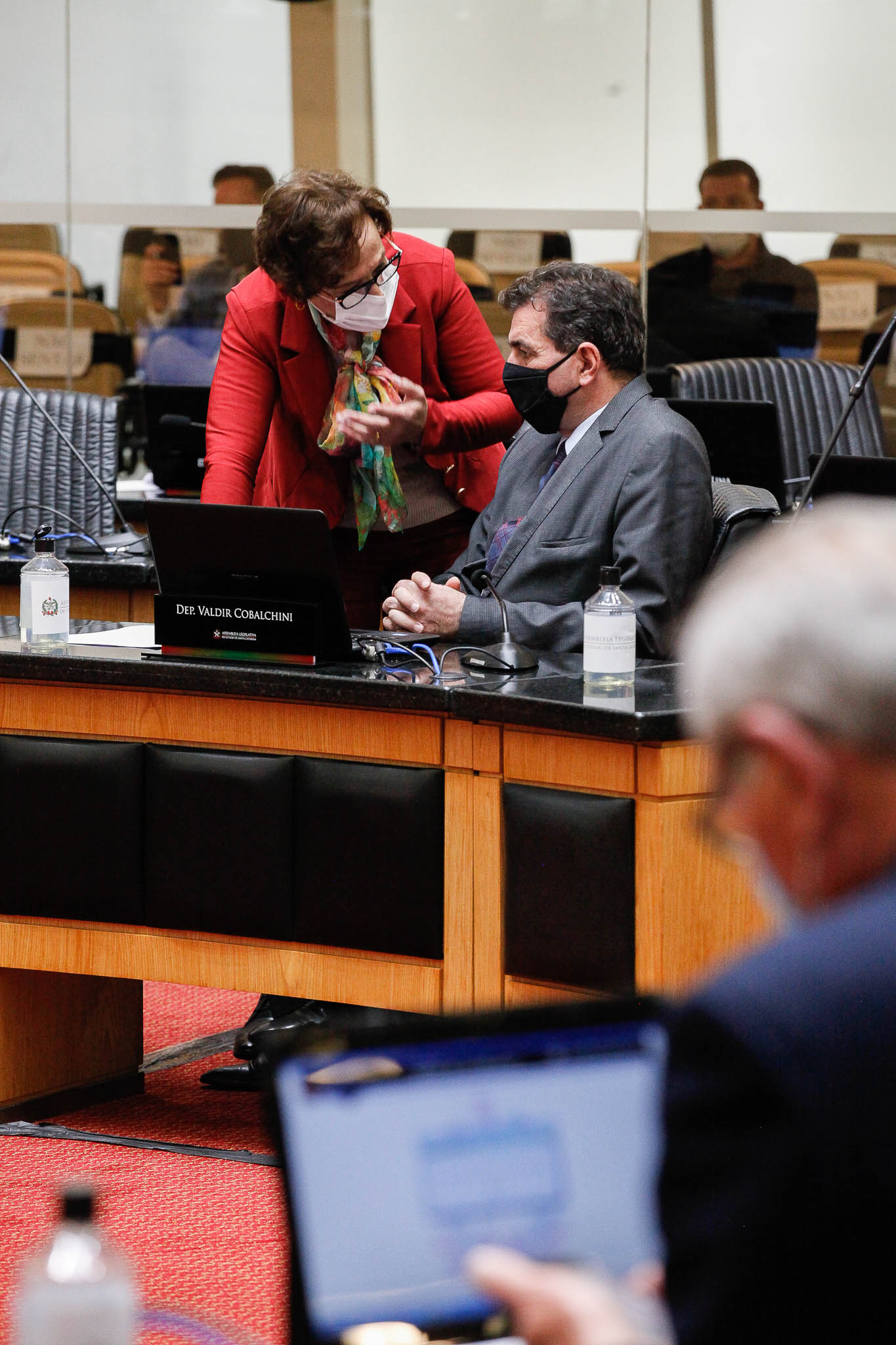 Deputada Dirce Heiderscheidt (MDB), Deputado Valdir Cobalchini (MDB)