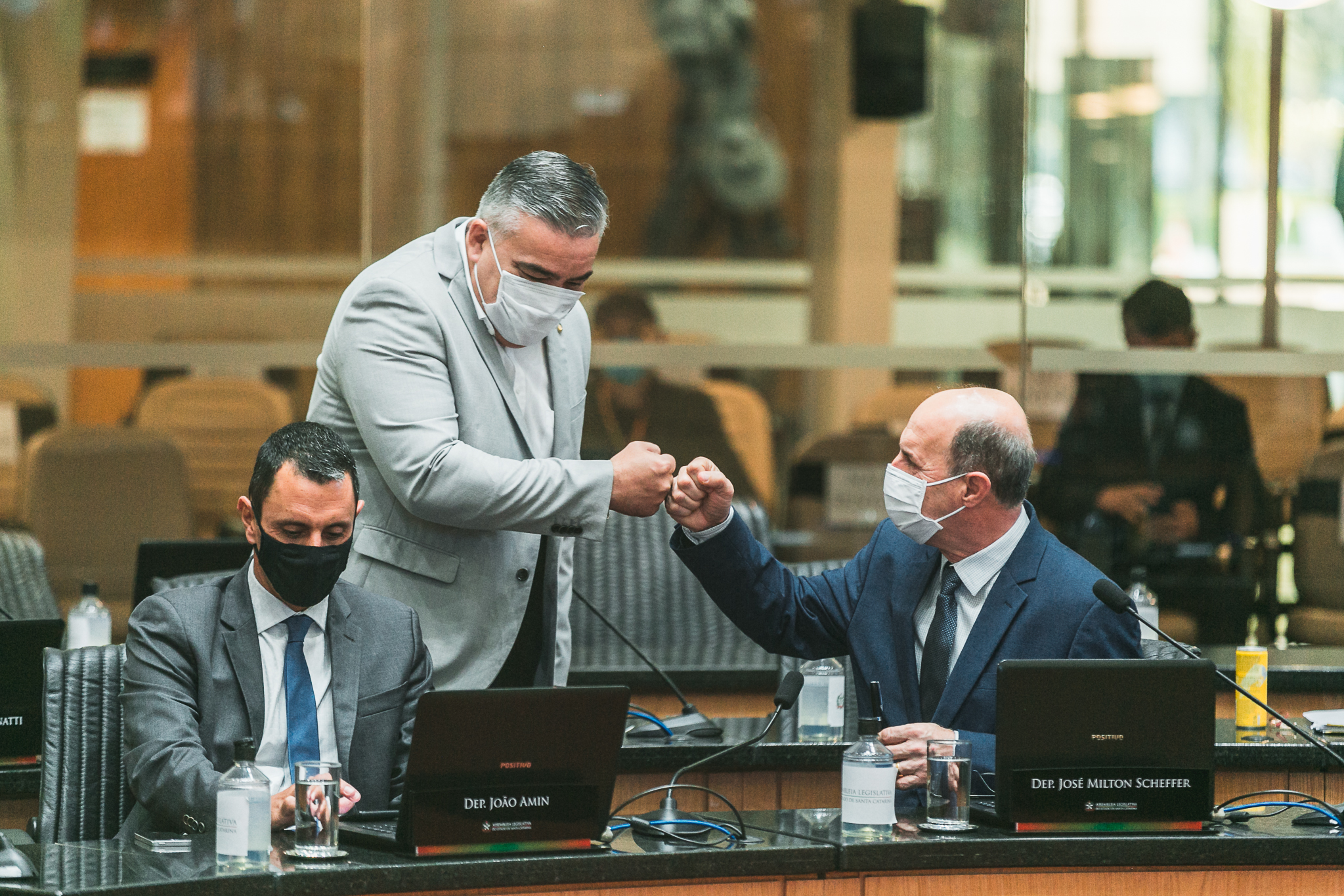 Deputado Sargento Lima(PL) - Deputado José Milton Scheffer (PP) - Deputado João Amin (PP)