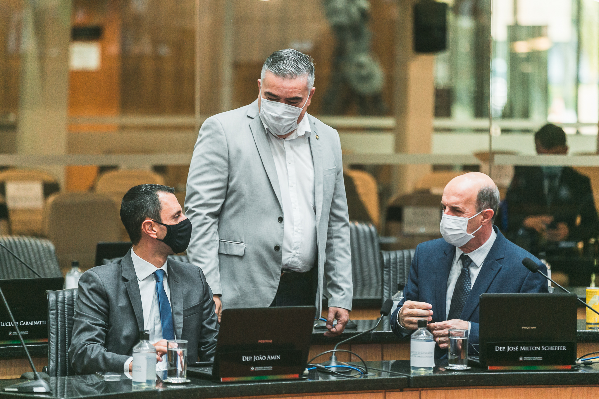 Deputado Sargento Lima(PL) - Deputado José Milton Scheffer (PP) - Deputado João Amin (PP)