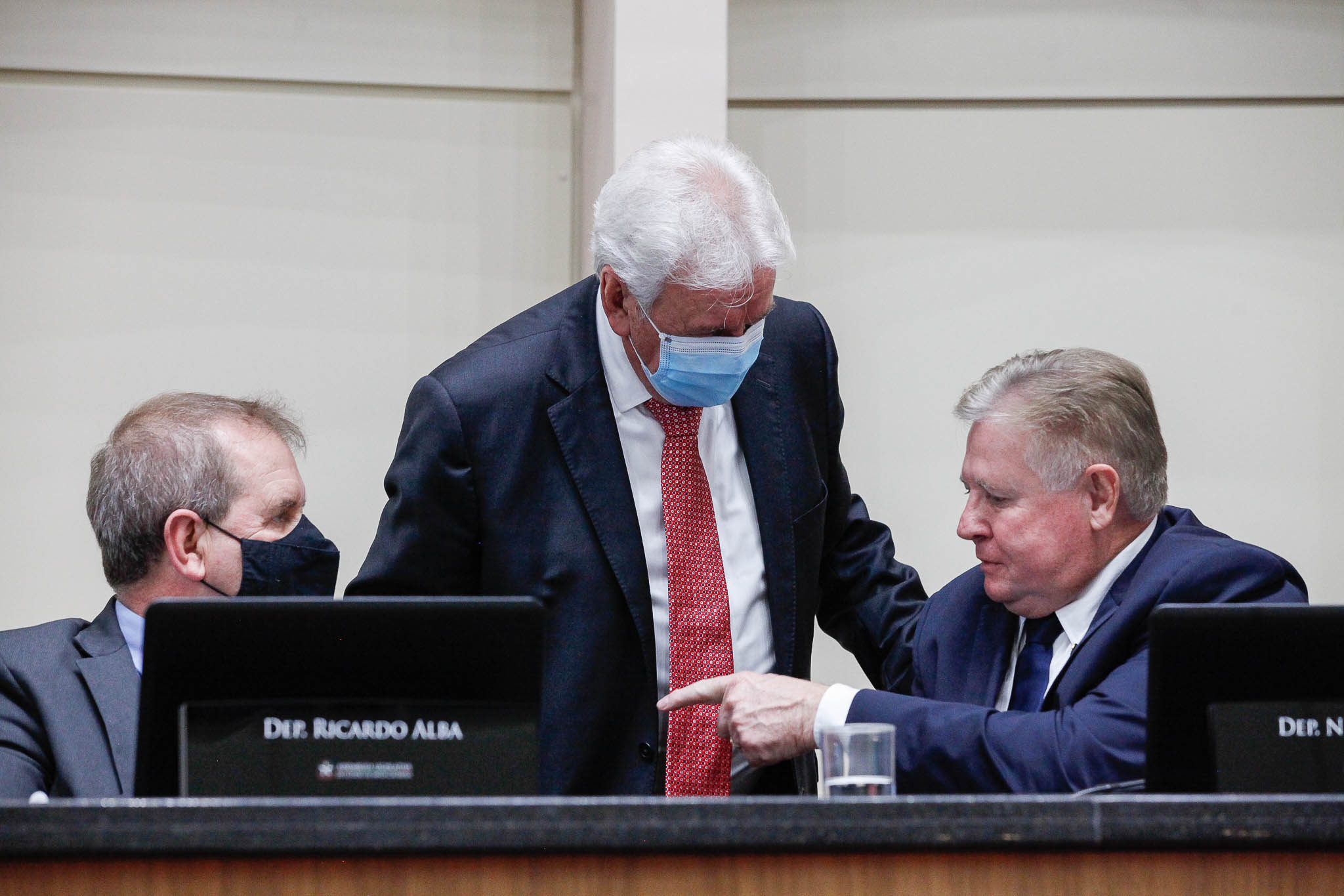 Deputado Maurício Eskudlark (PL), Deputado Moacir Sopelsa (MDB), Deputado Nilso Berlanda (PL)