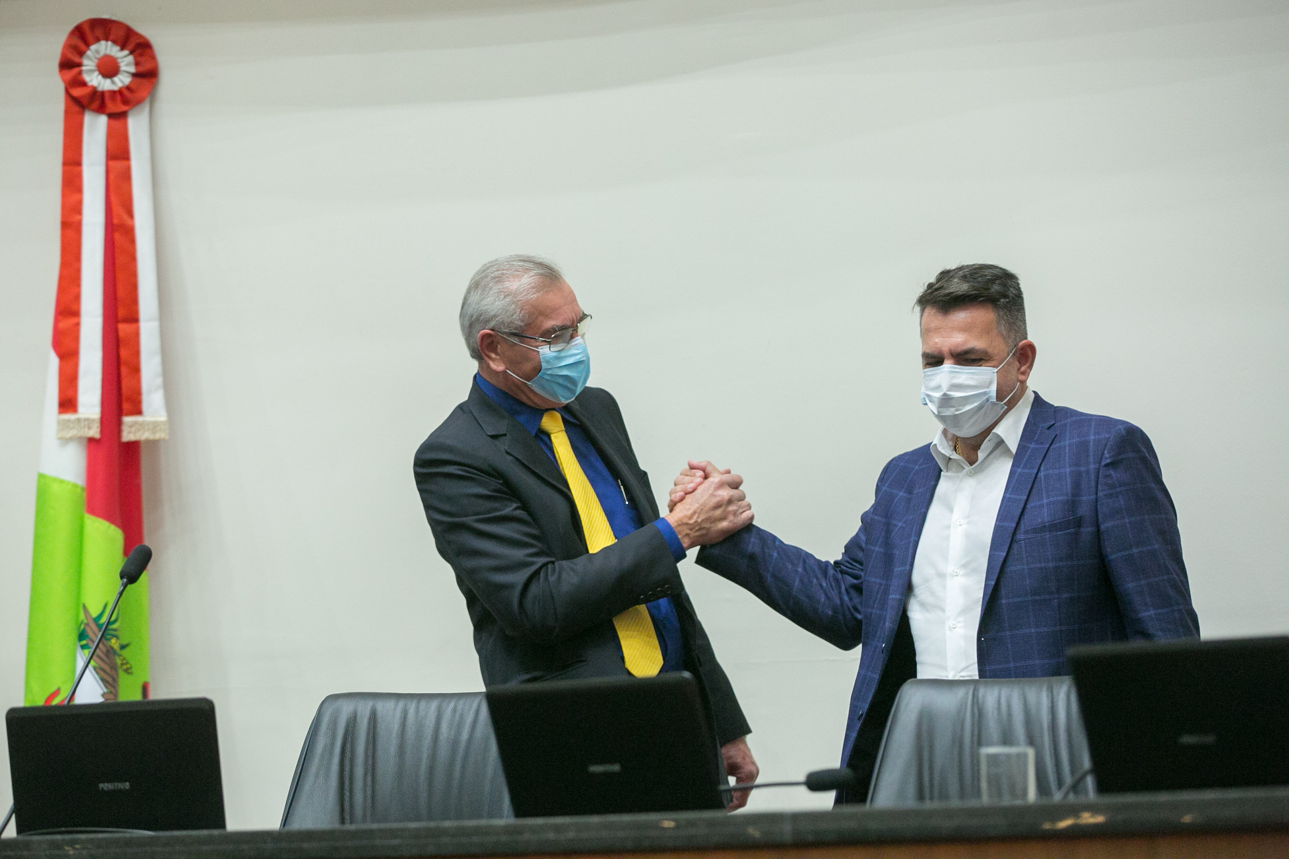 Deputado Silvio Dreveck (PP) e Secretário de Estado de Educação, Luiz Fernando Vampiro