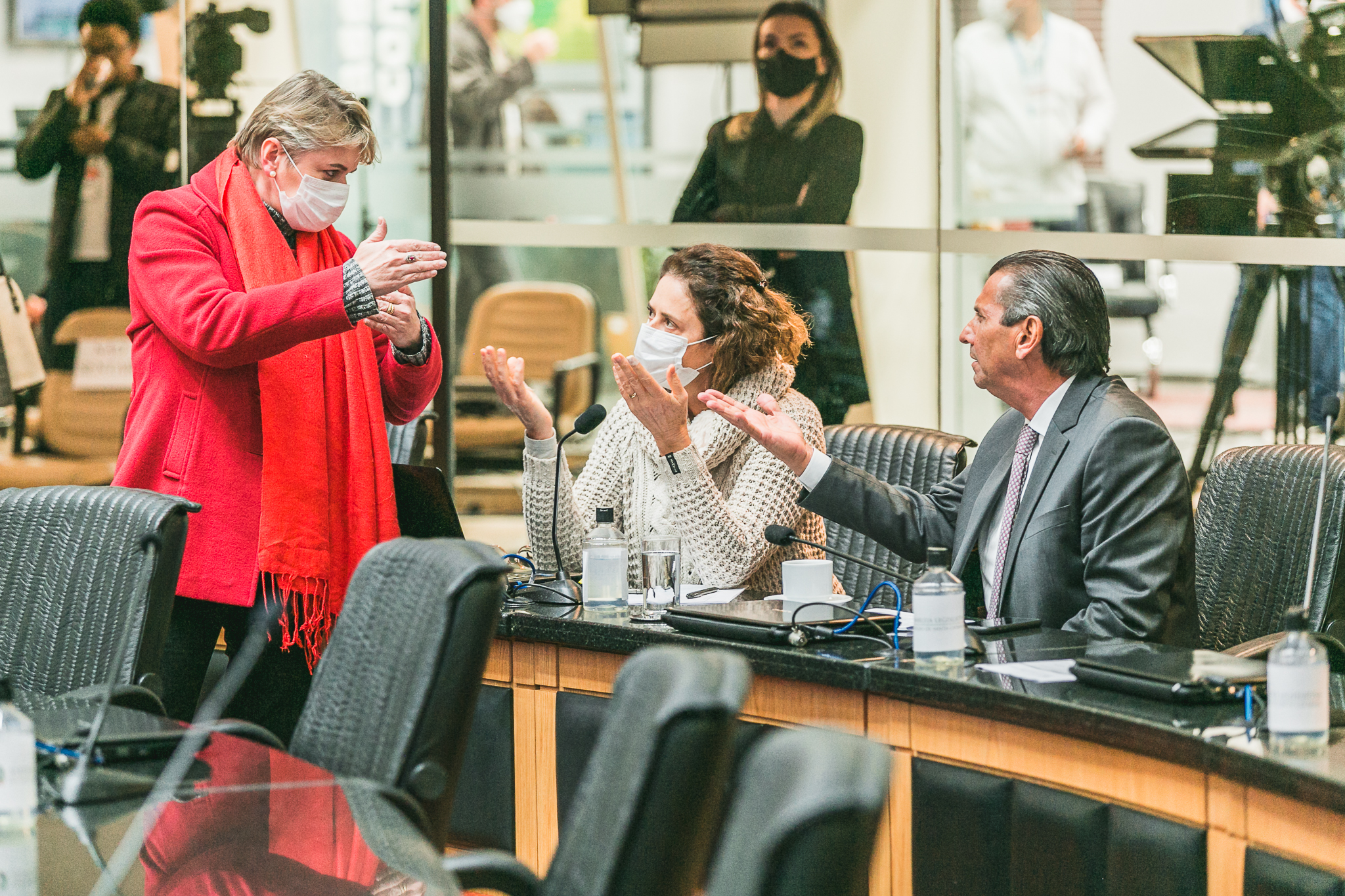 Deputada Luciane Carminatti (PT) - Deputada Marlene Fengler (PSD) - Deputado Júlio Garcia (PSD)
