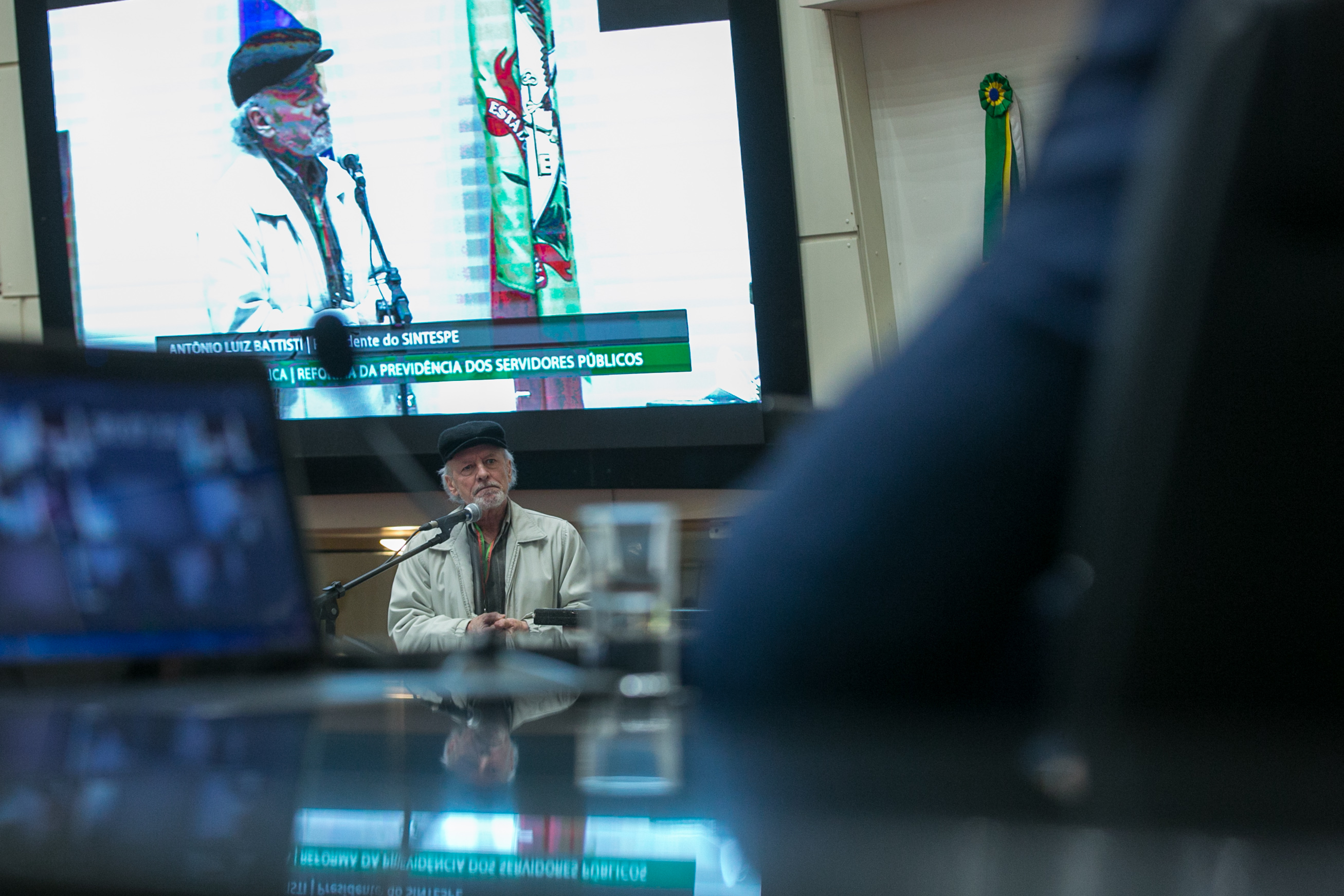 Presidente do SINTESPE, Antônio Luiz Battisti