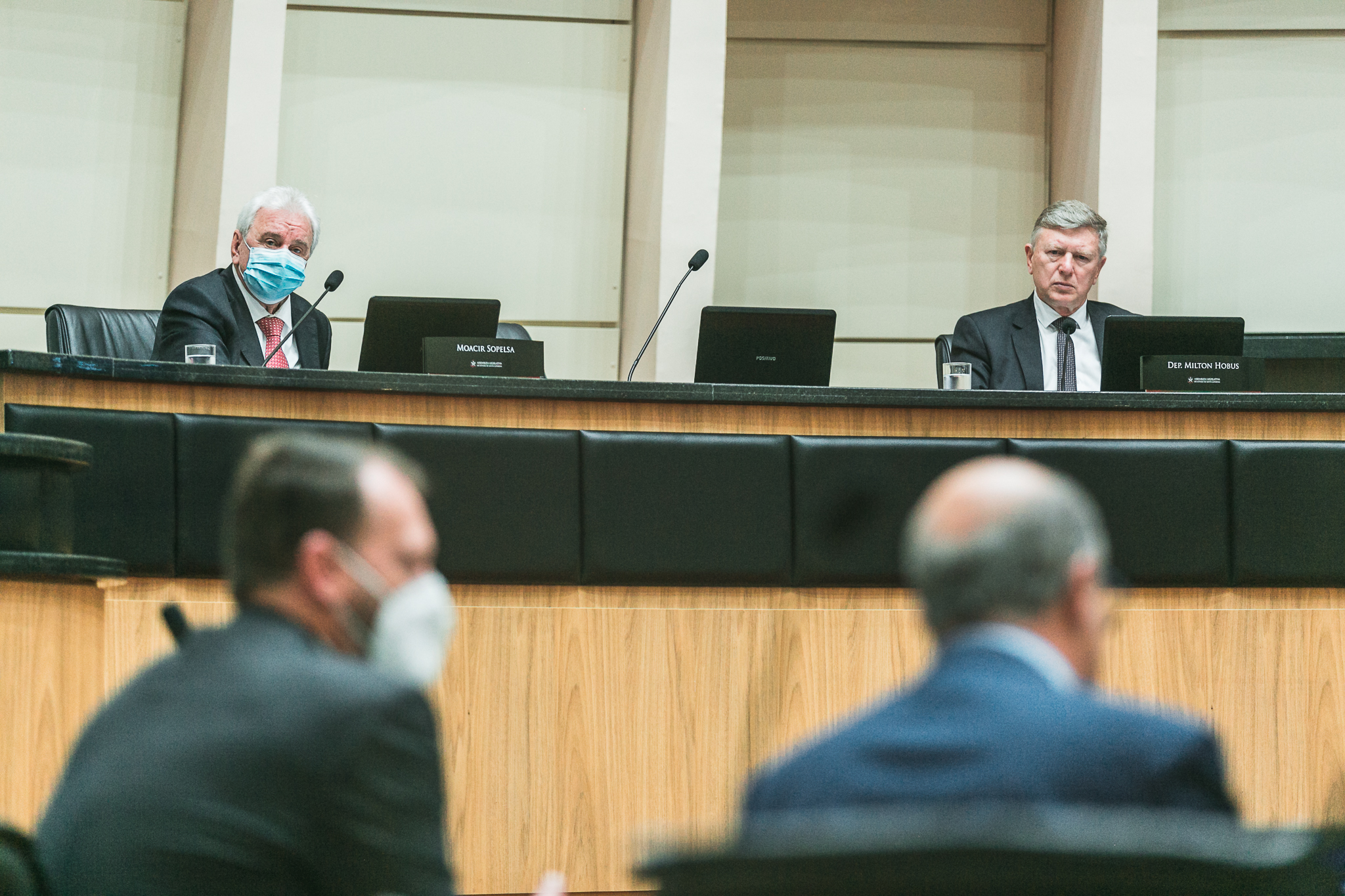 Deputado Milton Hobus (PSD) - Deputado Moacir Sopelsa (MDB)