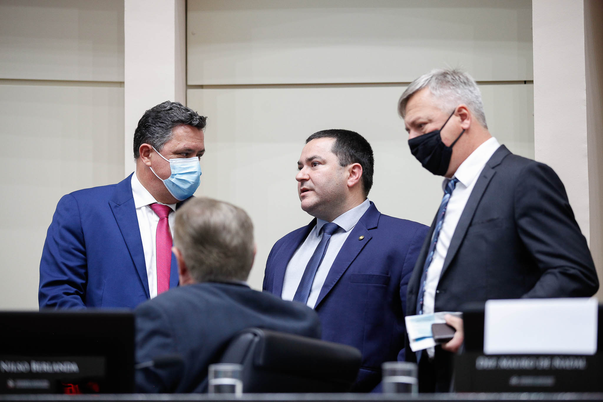 Deputado Ivan Natz (PV), Deputado Ricardo Alba (PSL), Deputado Fabiano da Luz (PT), Deputado Nilso Berlanda (PL)