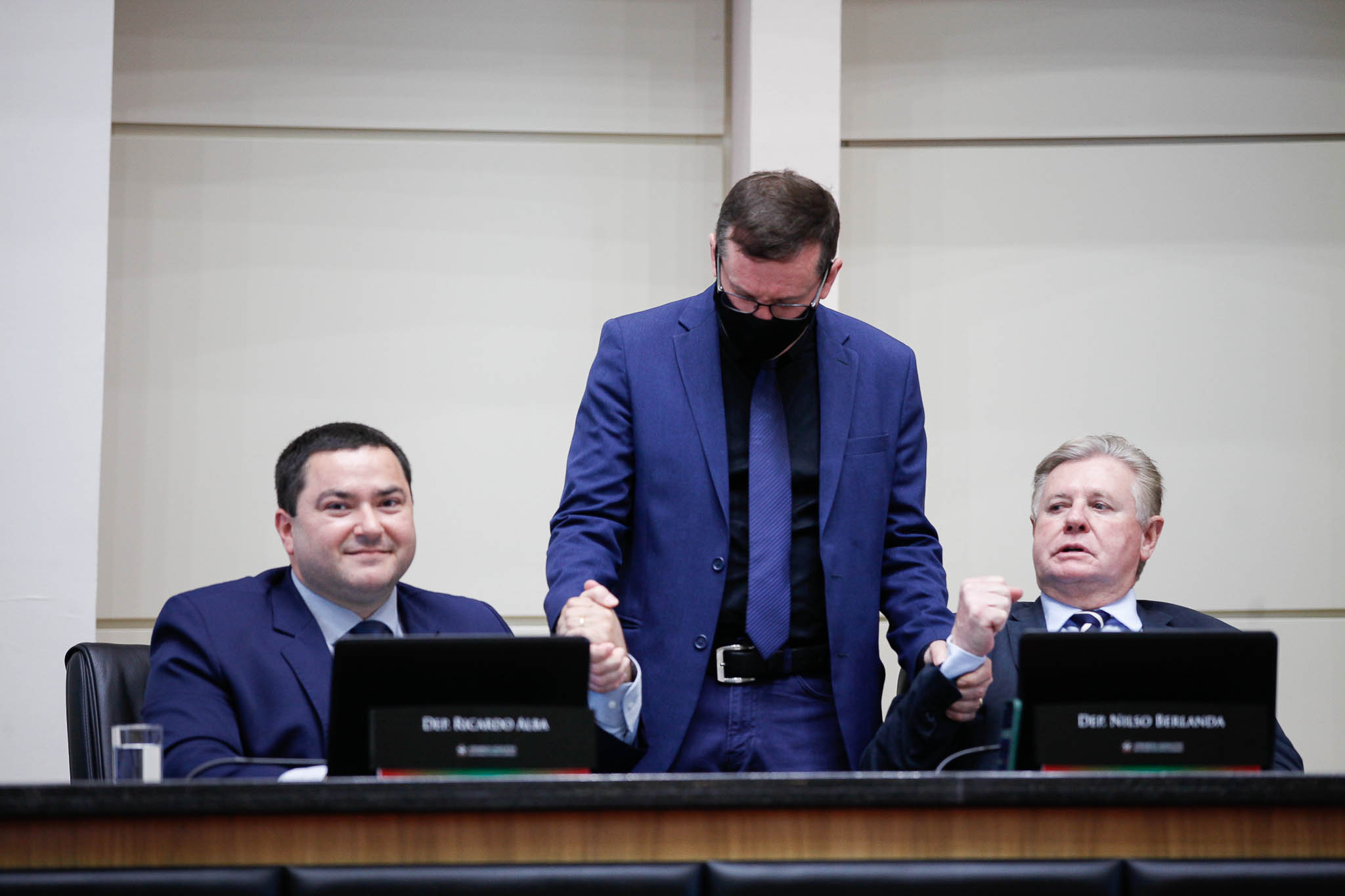 Deputado Ricardo Alba (PSL), Deputado Jair Miotto (PSC), Deputado Nilso Berlanda (PL)