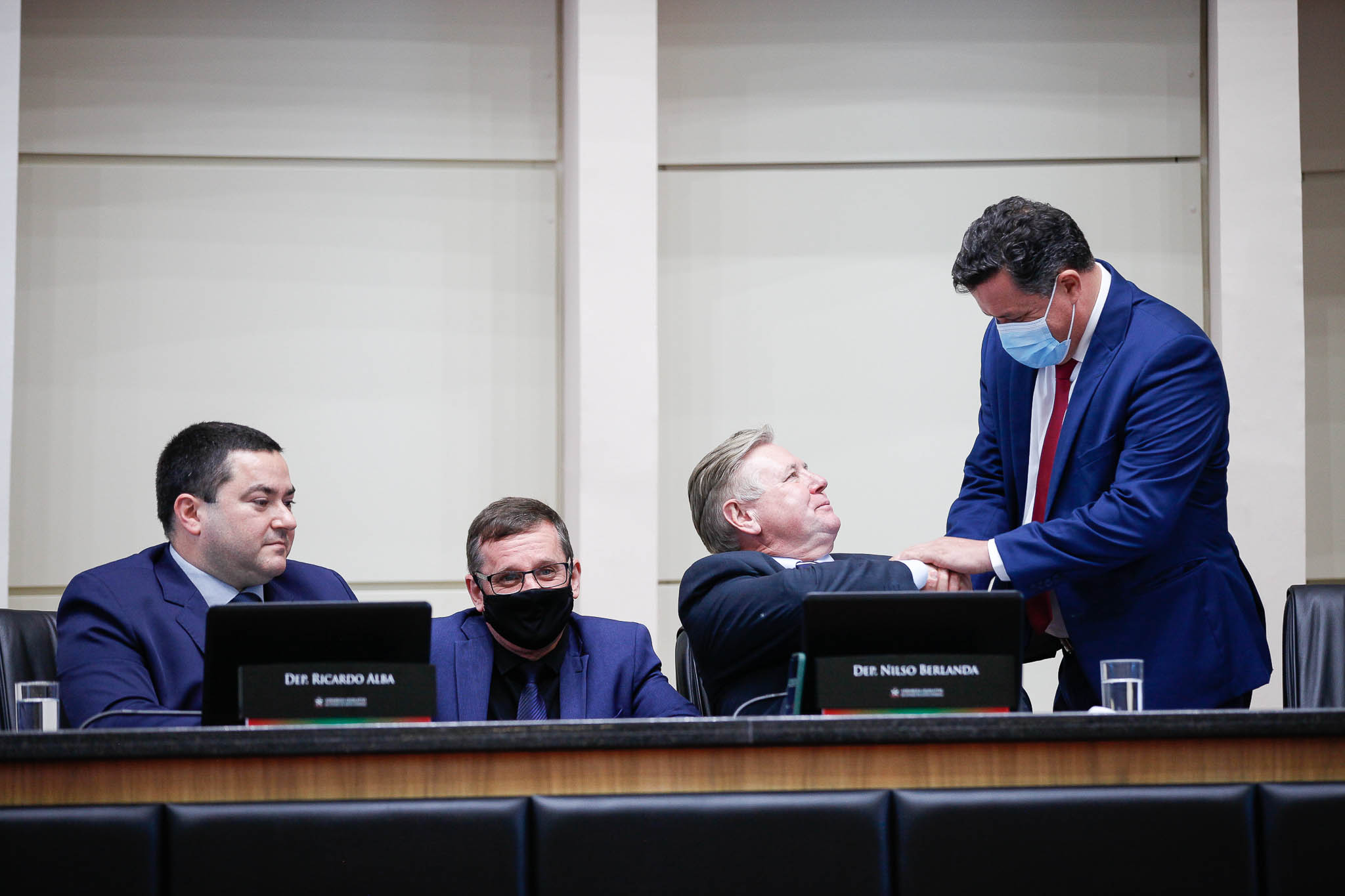 Deputado Ricardo Alba (PSL), Deputado Jair Miotto (PSC), Deputado Nilso Berlanda (PL), Deputado Ivan Natz (PL)