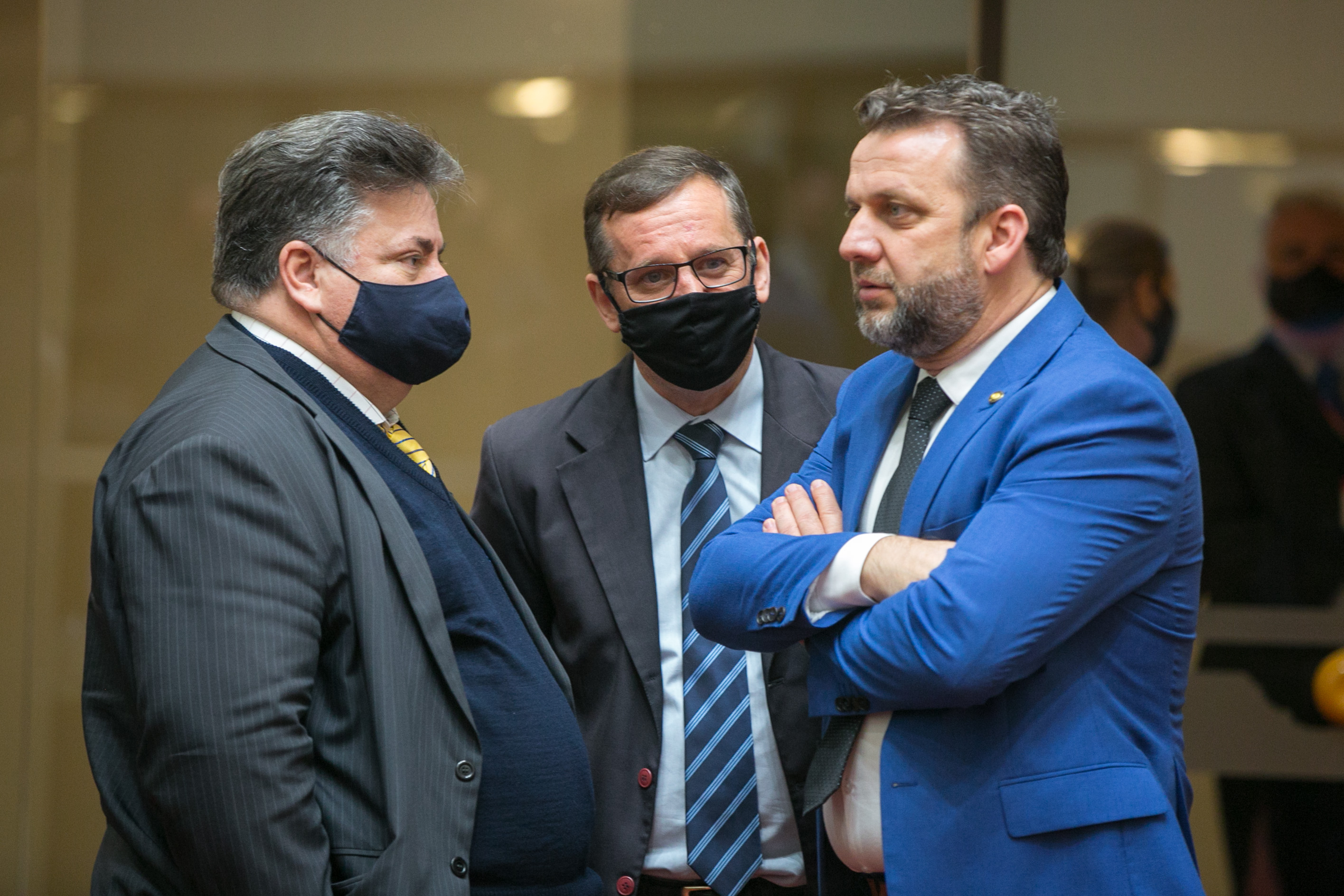 Deputado Sergio Motta (Republicanos), Deputado Jair Miotto (PSC) e Deputado Jerry Comper (MDB)