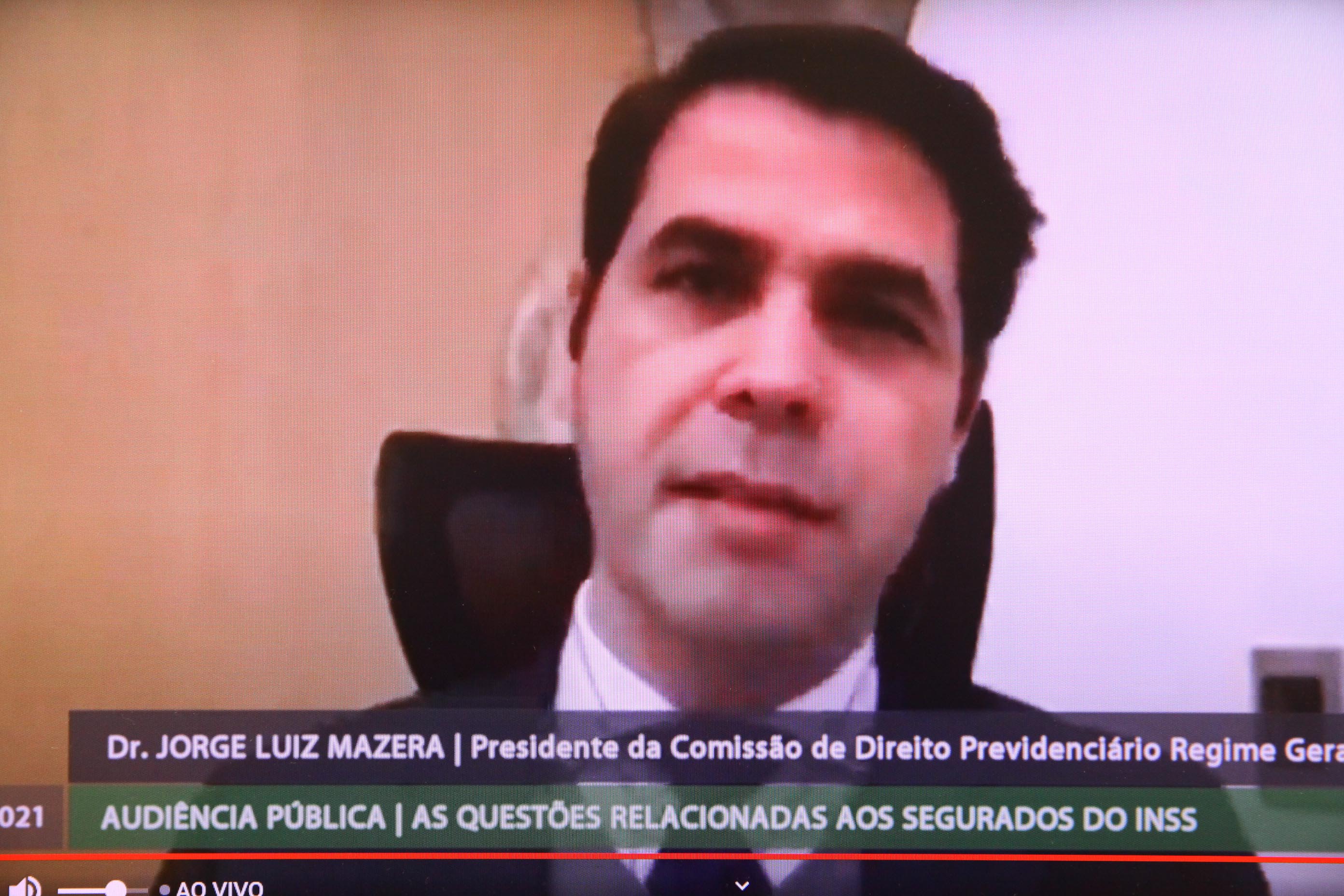 Audiência Pública para debater as questões relacionadas aos segurados do INSS - Doutor Jorge Luiz Mazera (OAB/SC)