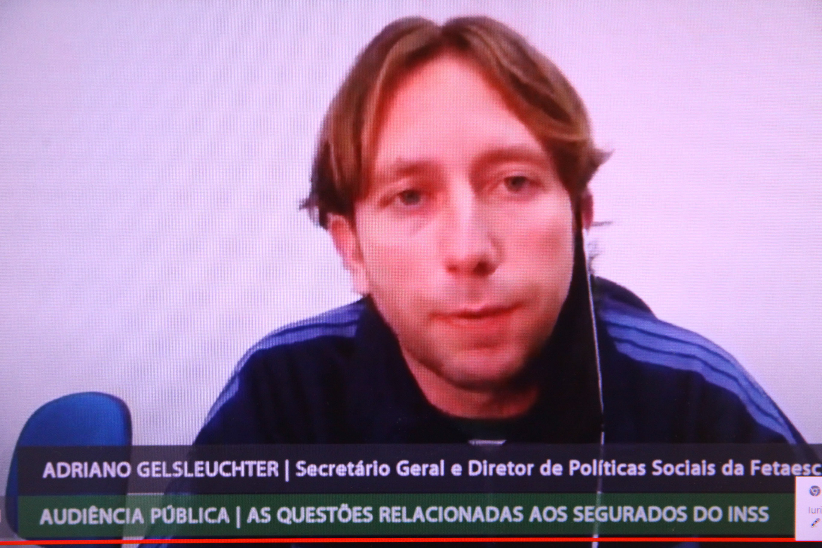 Audiência Pública para debater as questões relacionadas aos segurados do INSS - Adriano Gelsleuchter (FETAESC)