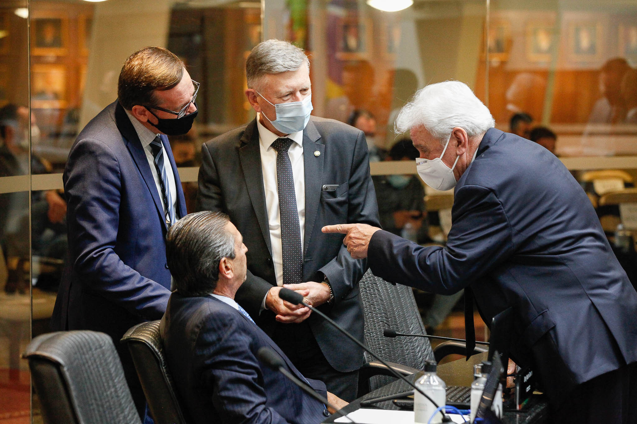 Deputado Jair Miotto (PSC), Deputado Milton Hobus (PSD), Deputado Júlio Garcia (PSD), Deputado Moacir Sopelsa (MDB)