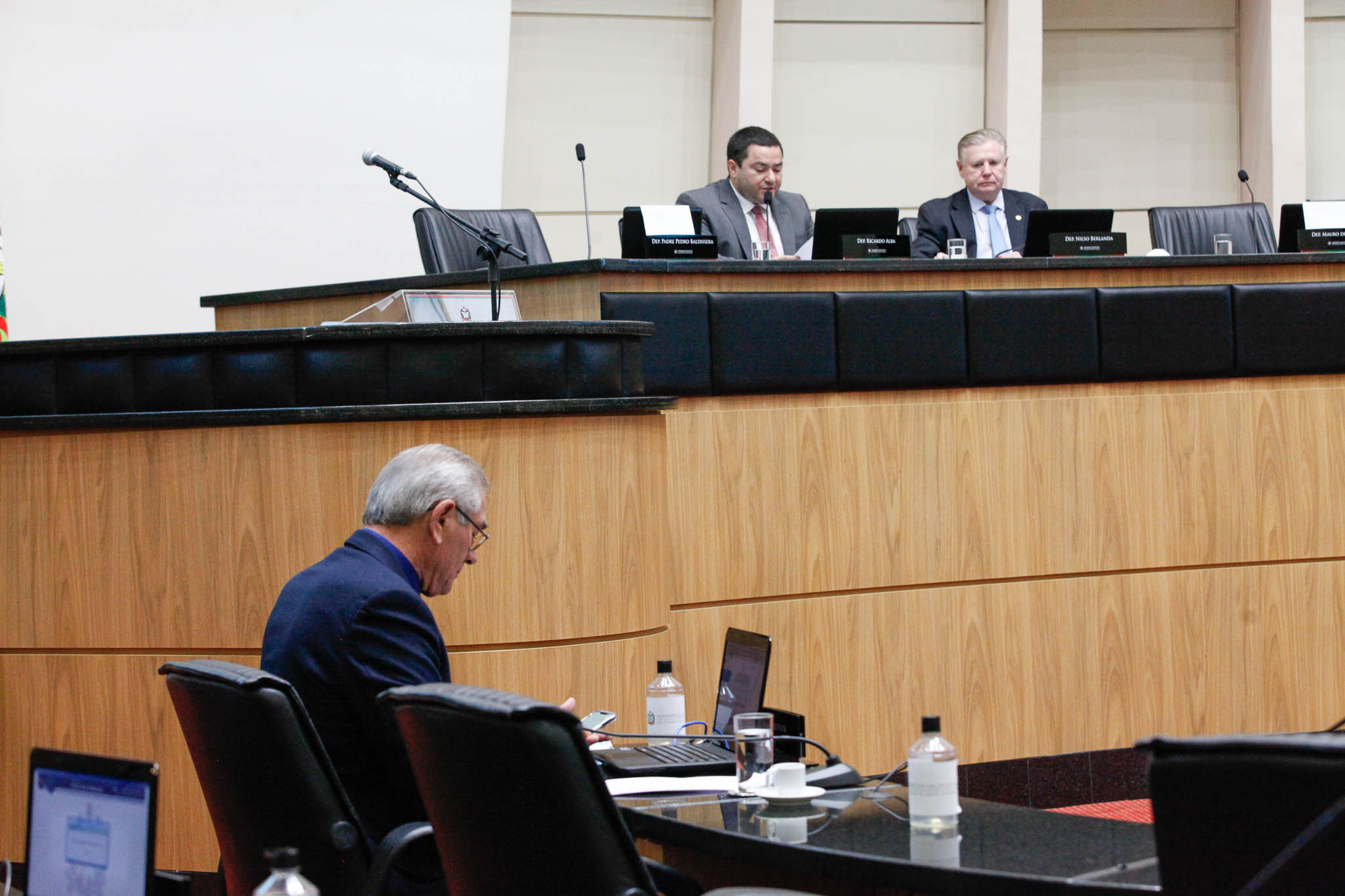 Deputado Silvio Dreveck (PP), Deputado Ricardo Alba (PSL), Deputado Nilso Berlanda (PL)