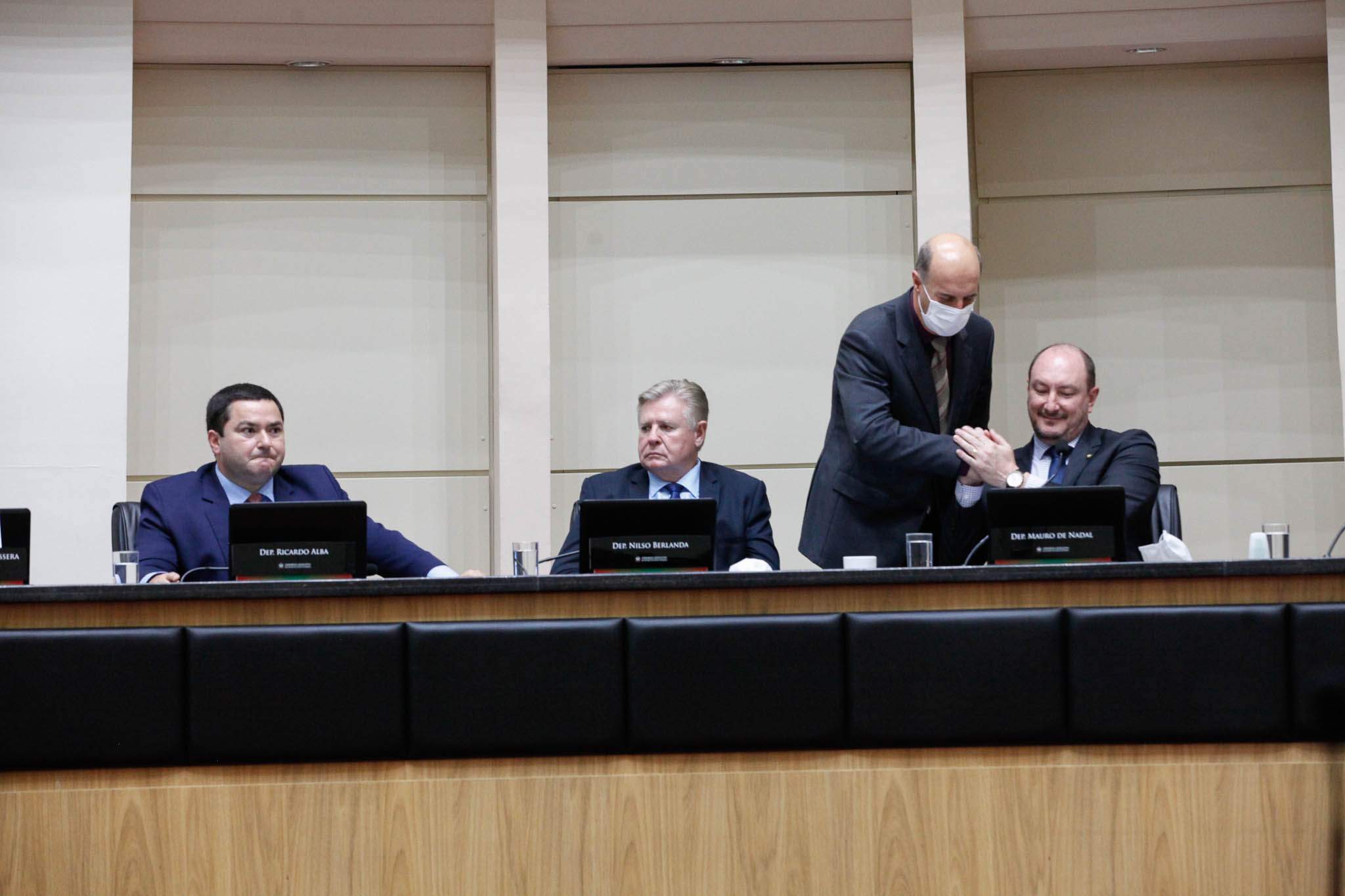 Deputado Ricardo Alba (PSL), Deputado Nilso Berlanda (PL), Deputado Milton Scheffer (PP), Deputado Mauro de Nadal (MDB)
