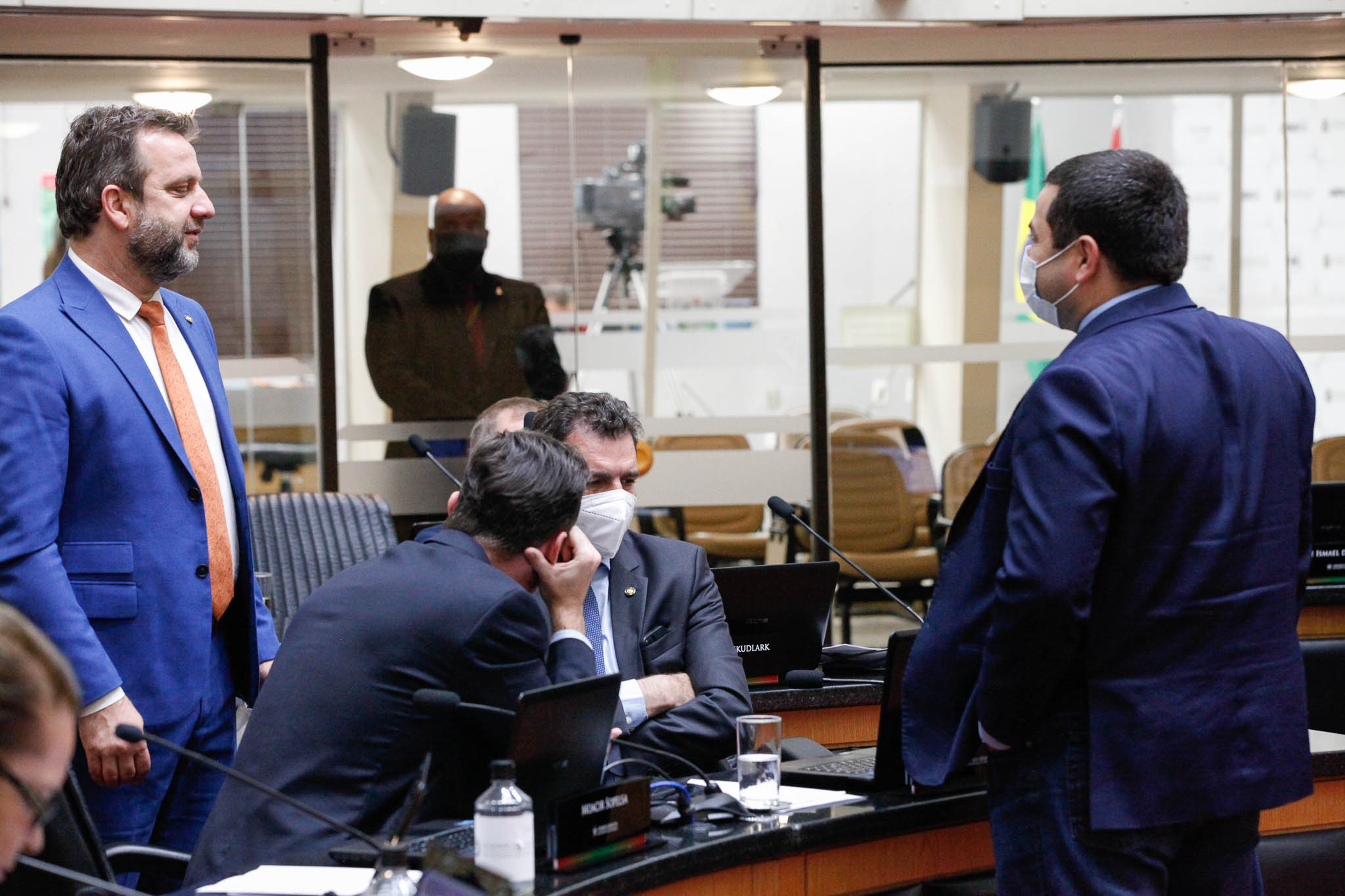Deputado Jerry Comper (MDB), Deputado Valdir Cobalchini (MDB), Deputado Ricardo Alba (PSL)