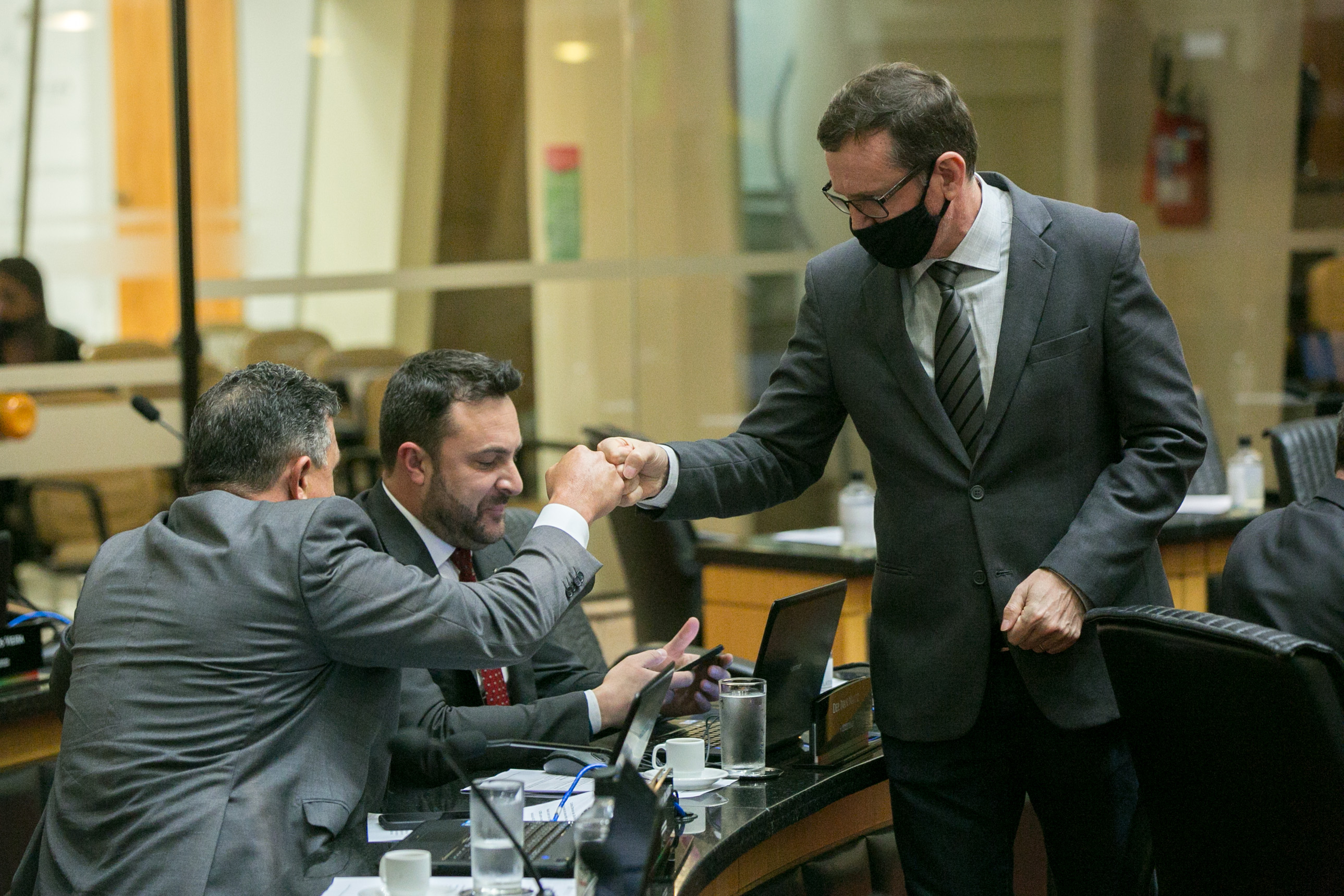 Deputado Ivan Naatz (PL), Deputado Marcius Machado (PL) e Deputado Jair Miotto (PSC)