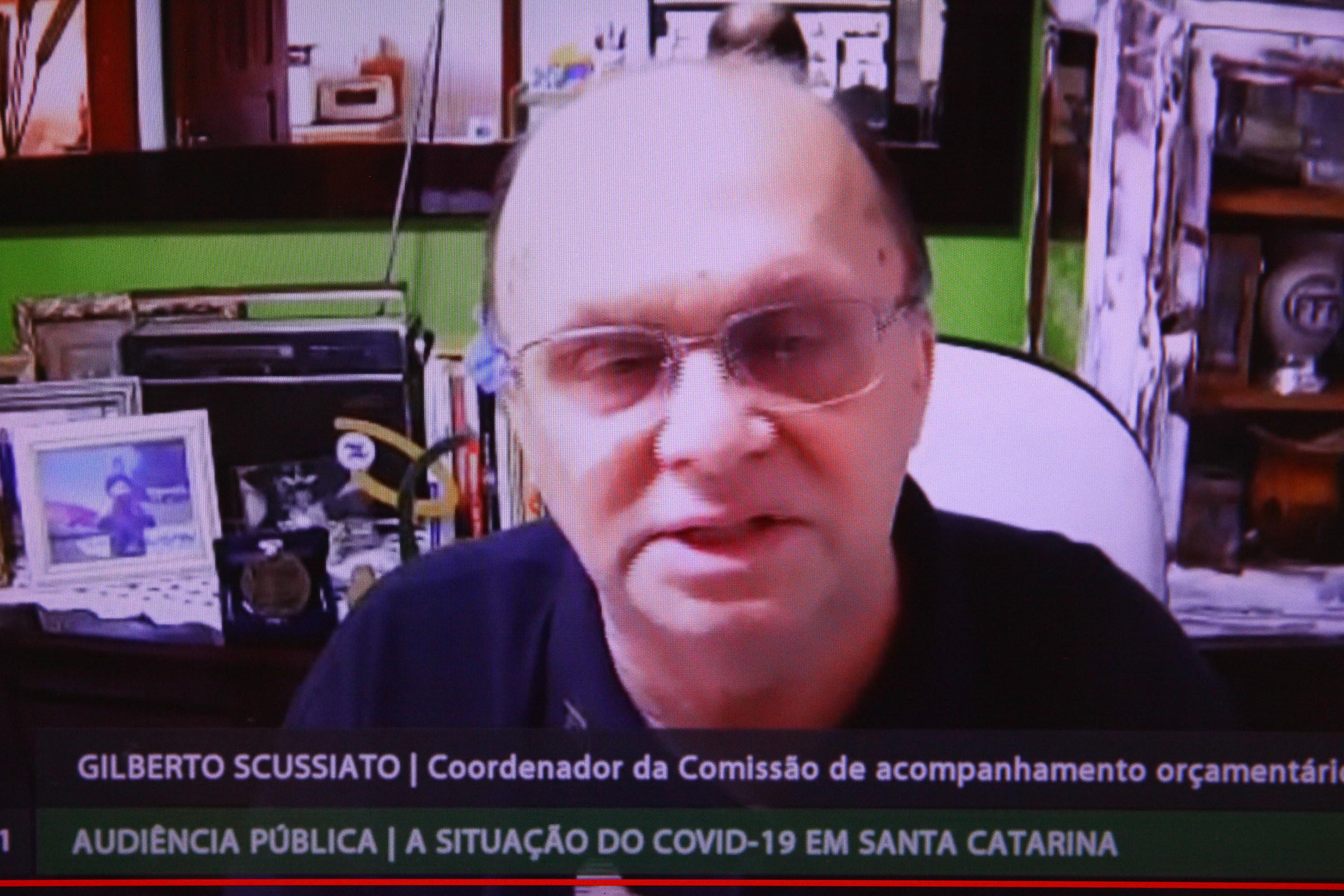 Comissão de Saúde - Reunião e Audiência Pública sobre a Situação do COVID-19 em Santa Catarina - Gilberto Scussiato