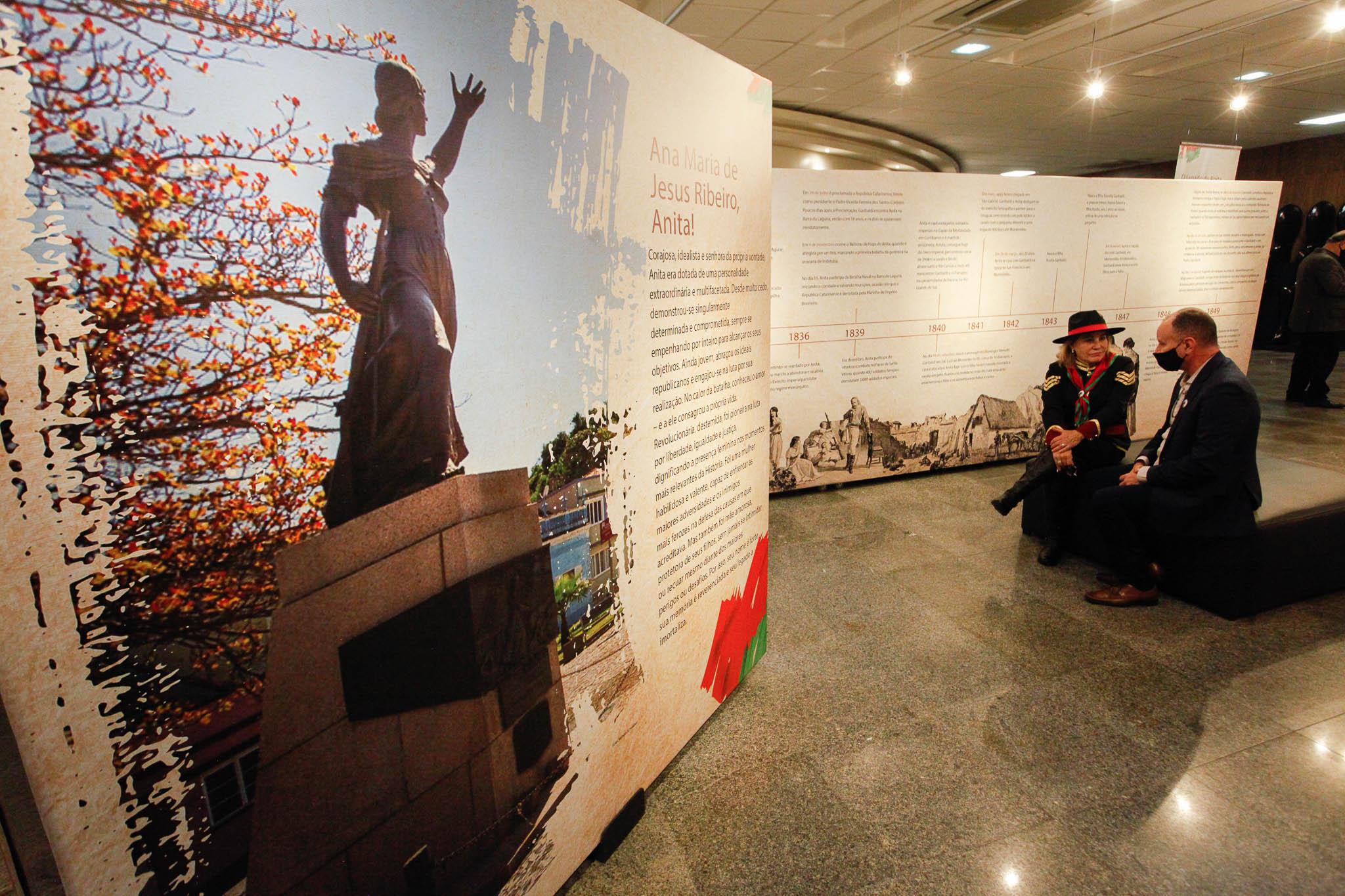 Exposição na Alesc aos 200 anos de Anita Garibaldi