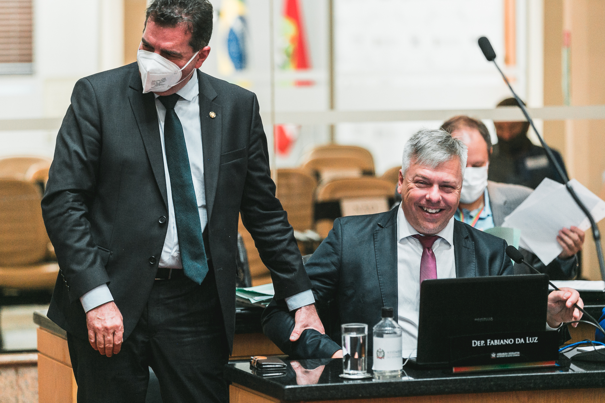 Deputado Valdir Cobalchini (MDB) - Deputado Fabiano da Luz (PT)