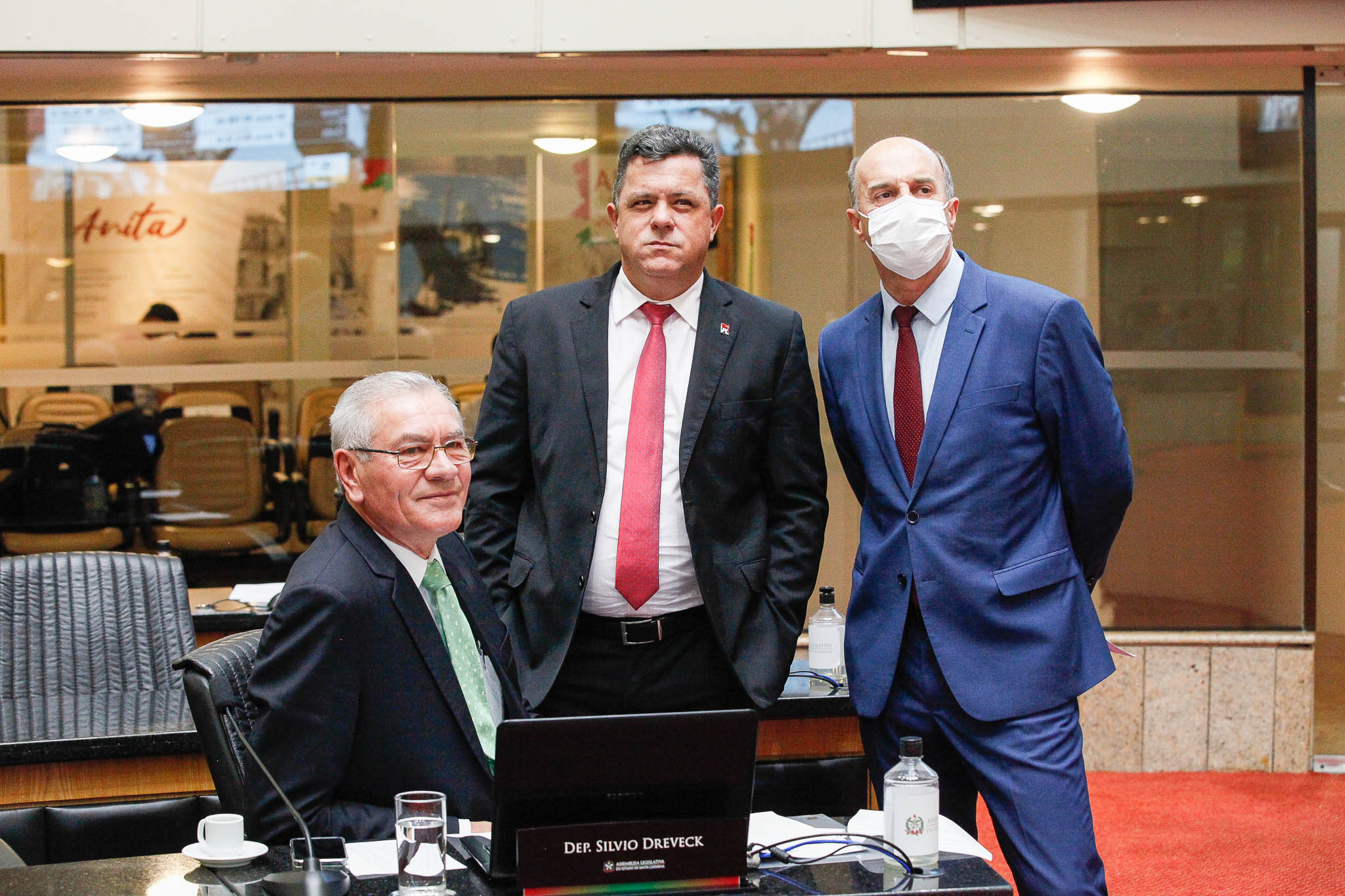 Deputado Silvio Dreveck (PP), Deputado Ivan Naatz (PDT), Deputado José Milton Scheffer (PP)
