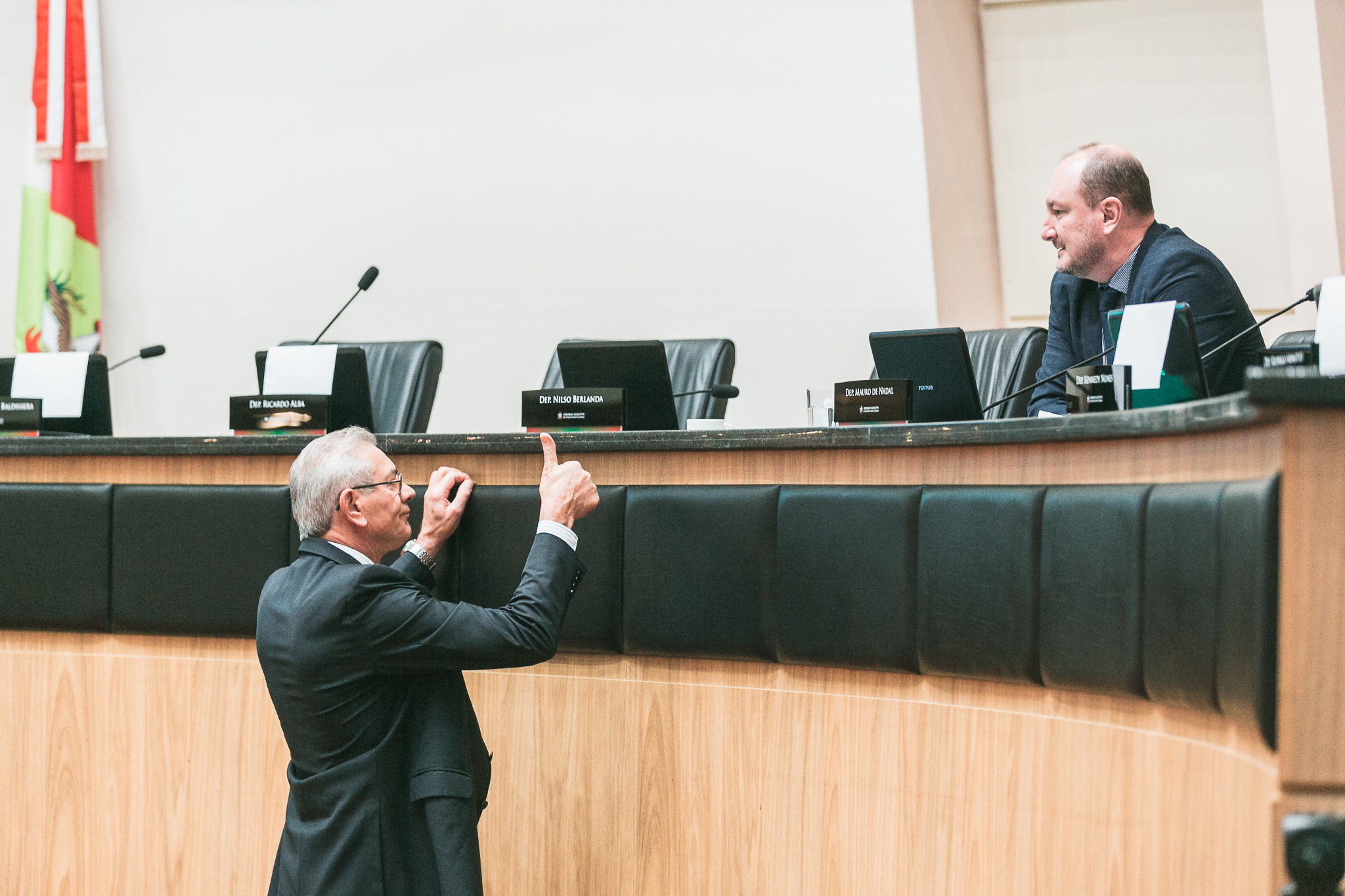 Deputado Silvio Dreveck (PP) - Deputado Mauro de Nadal (MDB)