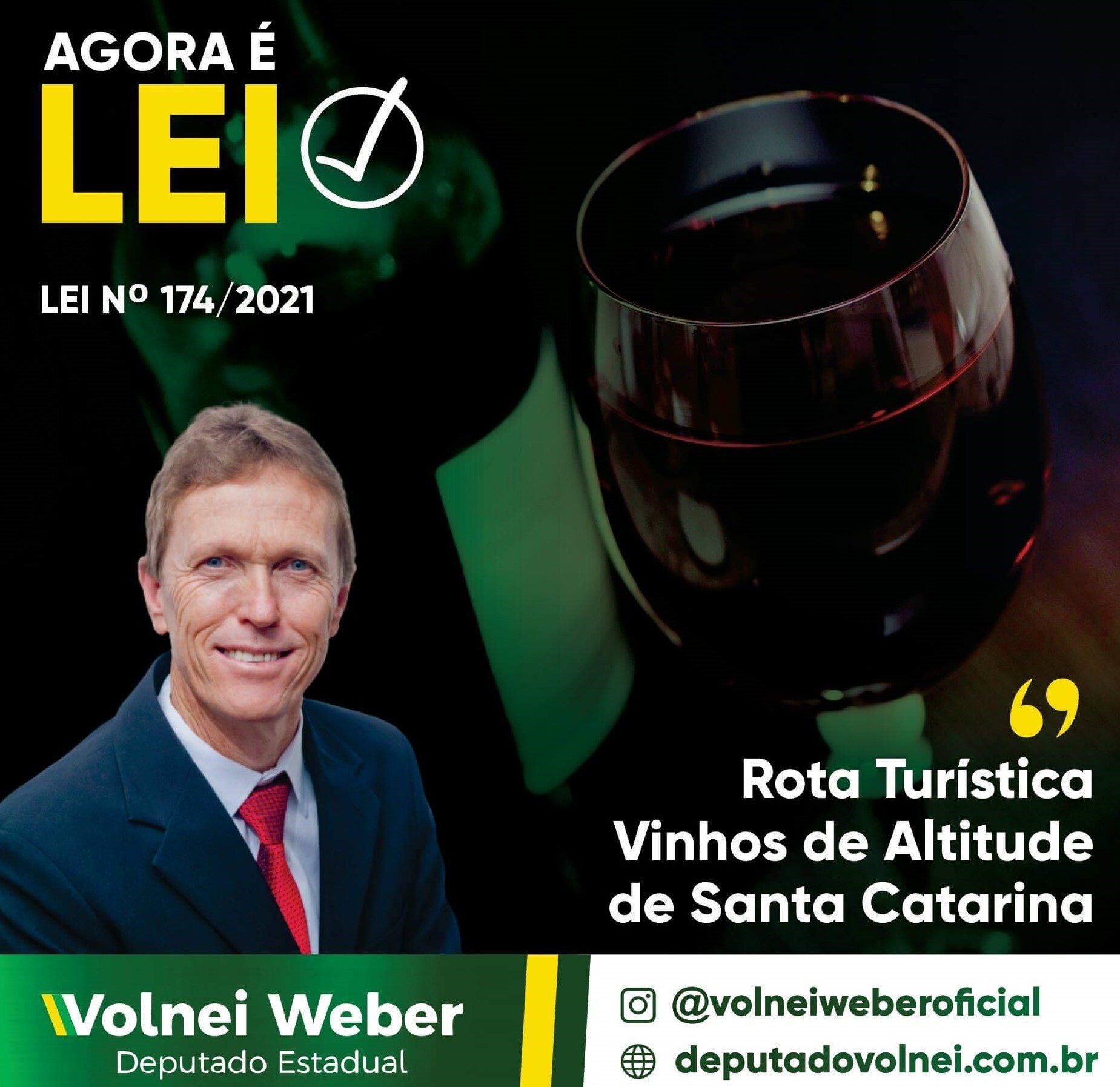 É Lei! Foi instituída a Rota Turística Vinhos de Altitude de SC