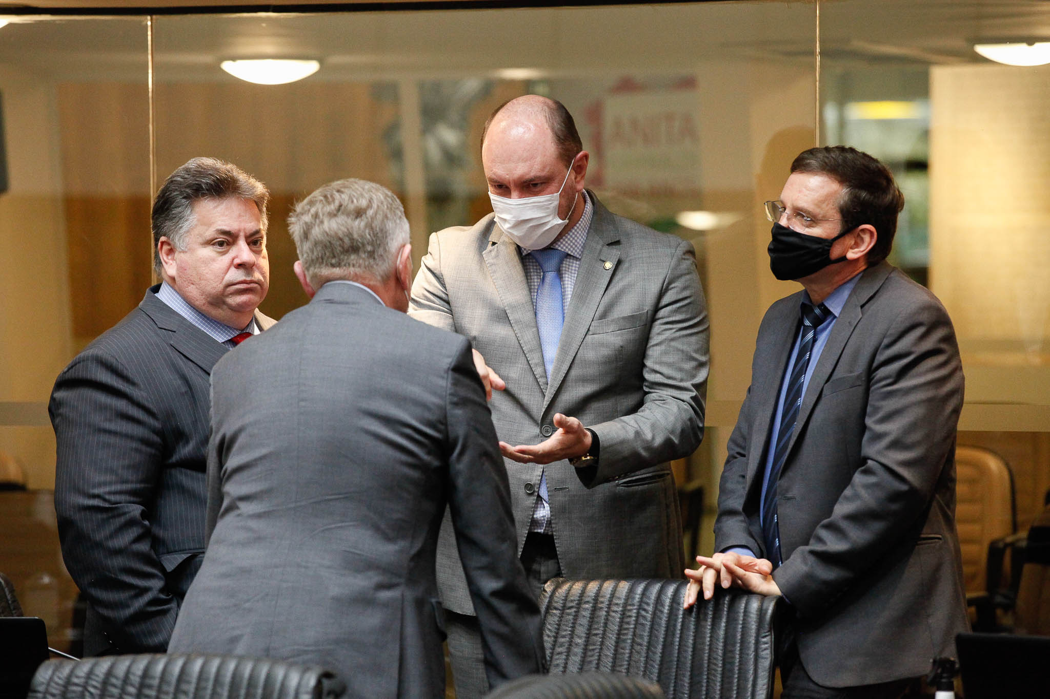 Deputado Sérgio Motta (PRB), Deputado Mauro de Nadal (MDB), Deputado Jair Miotto (PSC), Deputado Milton Hobus (PSD)